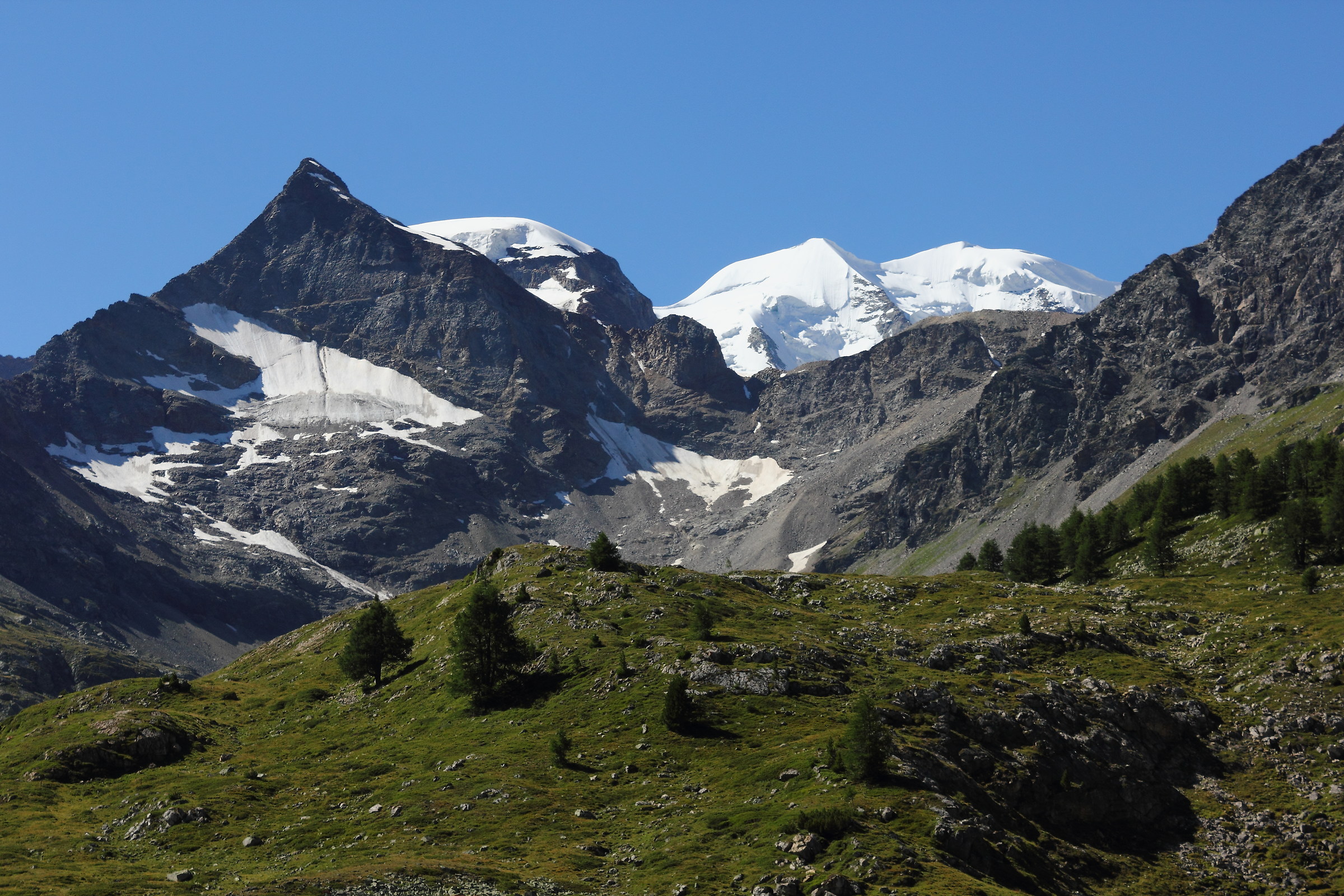 Glacier seen from Bernina Express