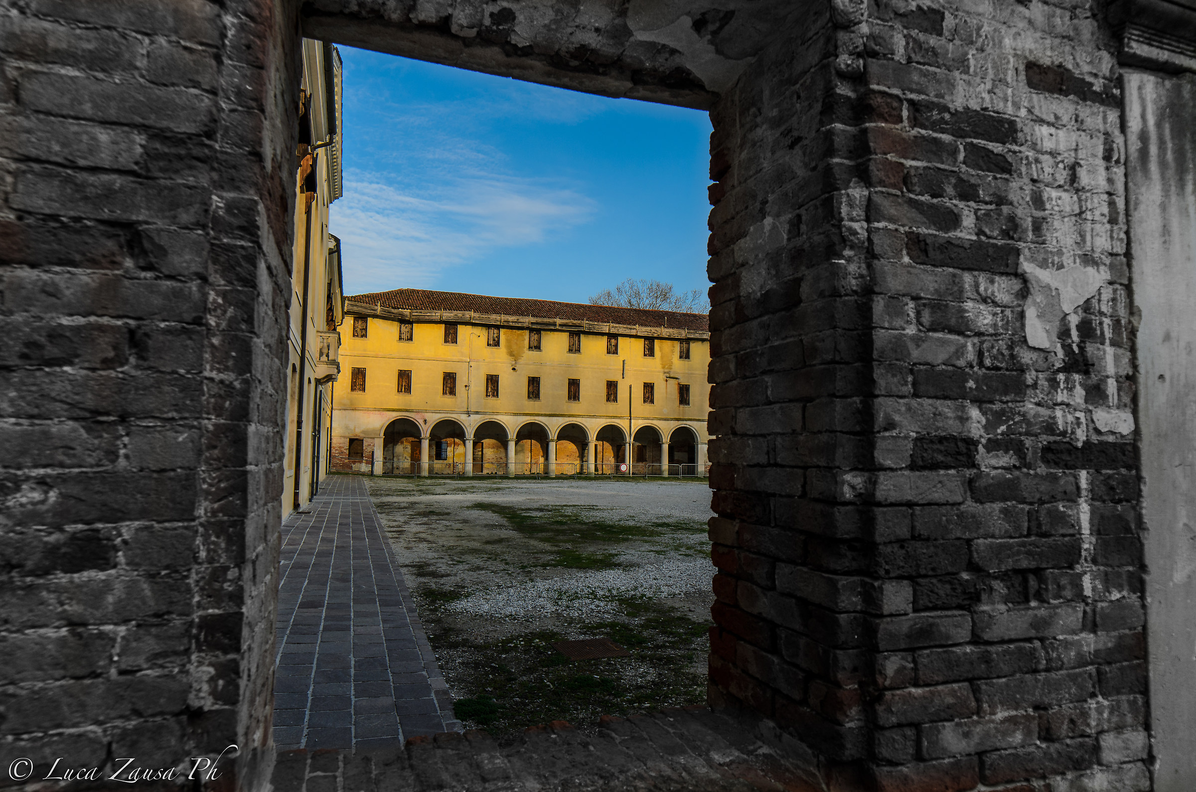 Color postcard on old abandoned mill