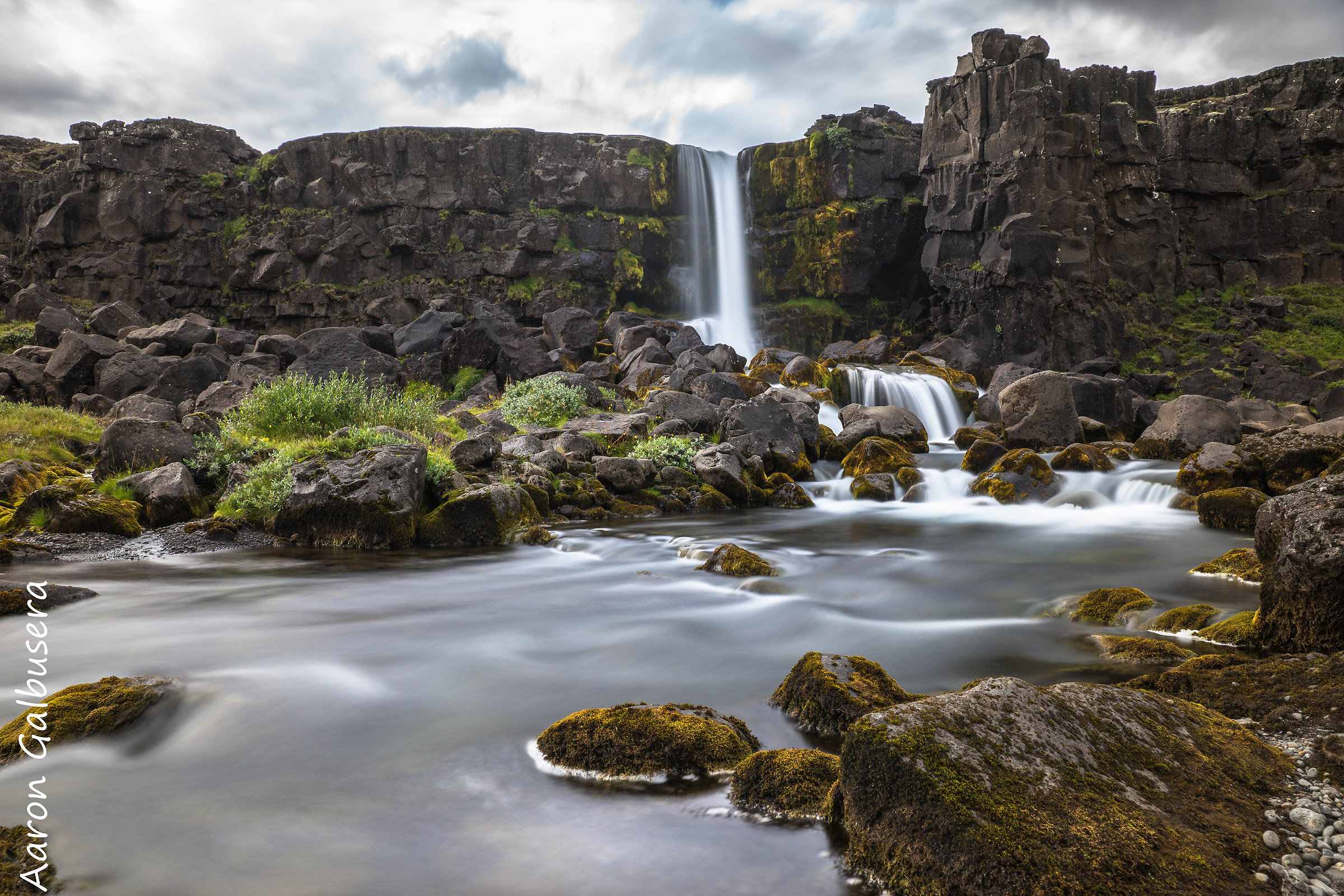 fantastic waterfall in Iceland