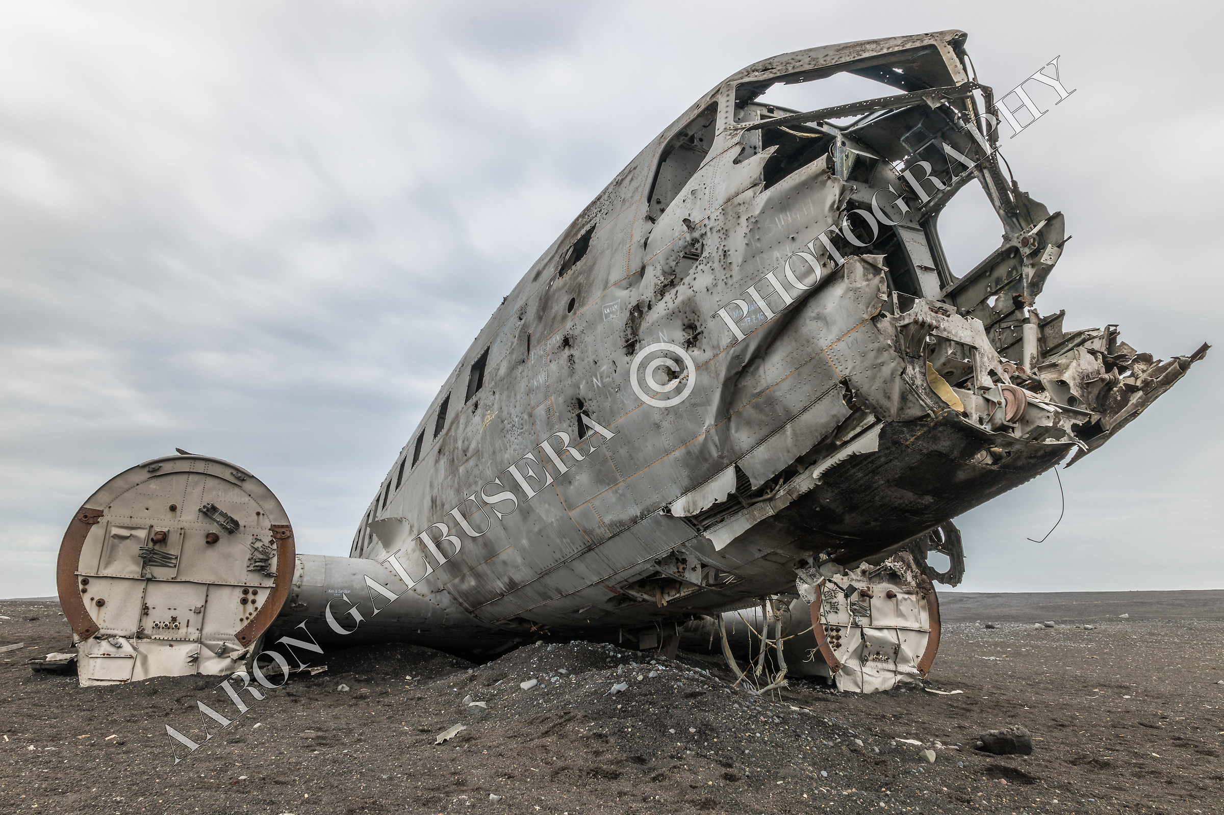 Famous American plane on Icelandic Beach
