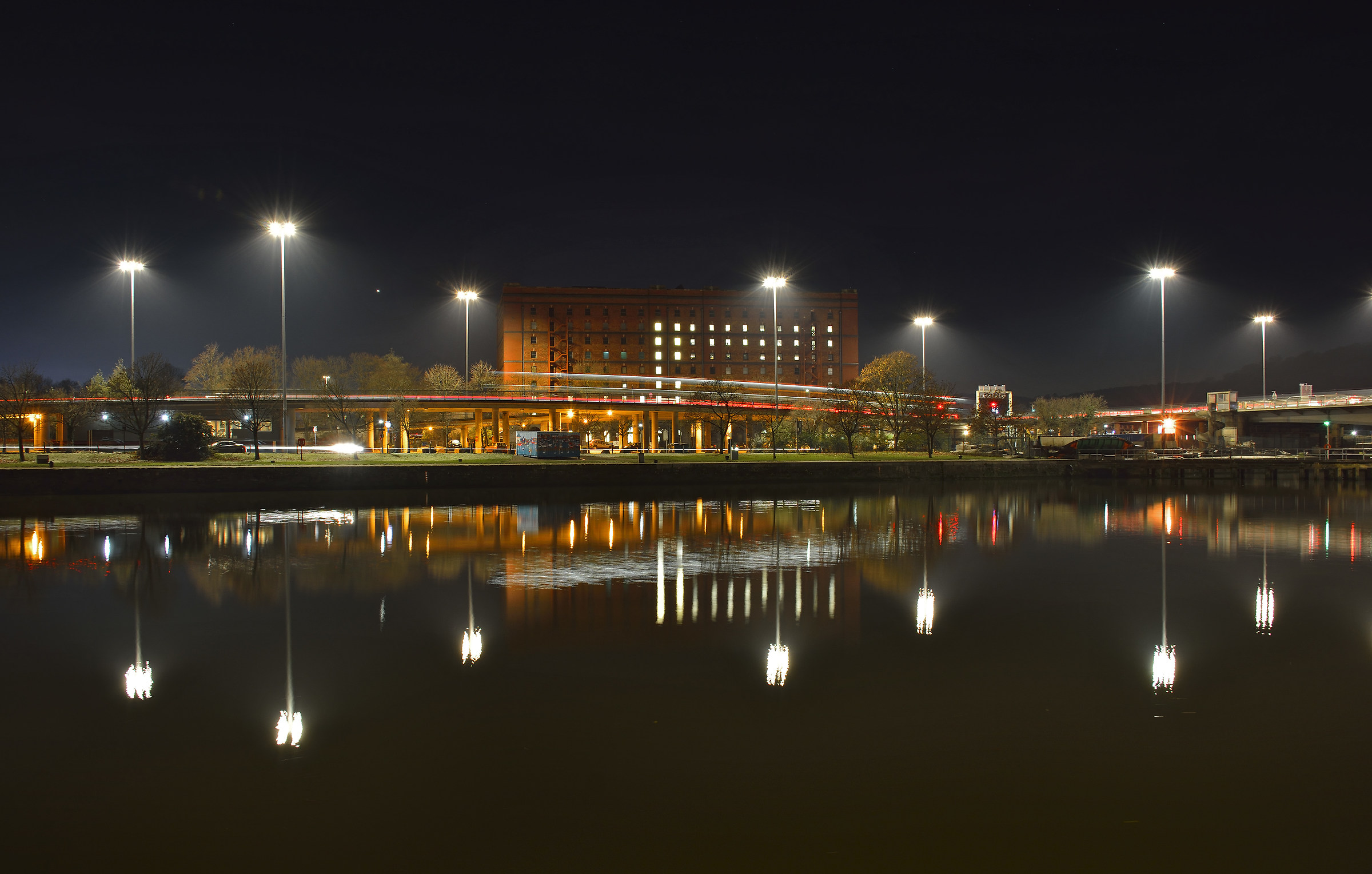 Bristol Interchange, at Night.
