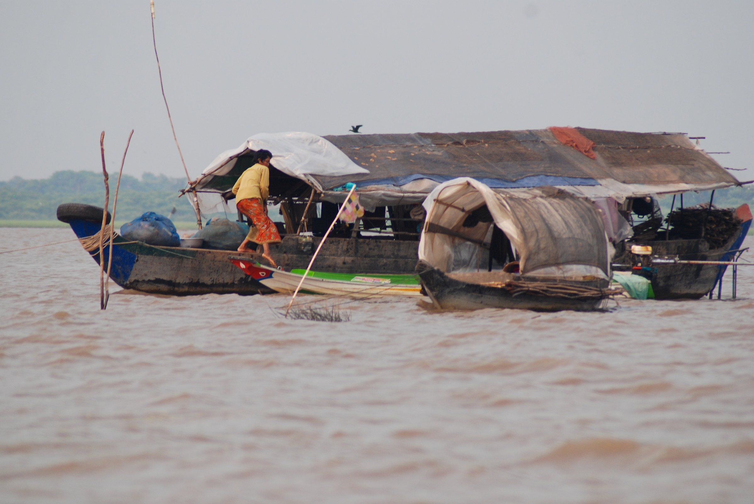Sul lago Tonle Sap..