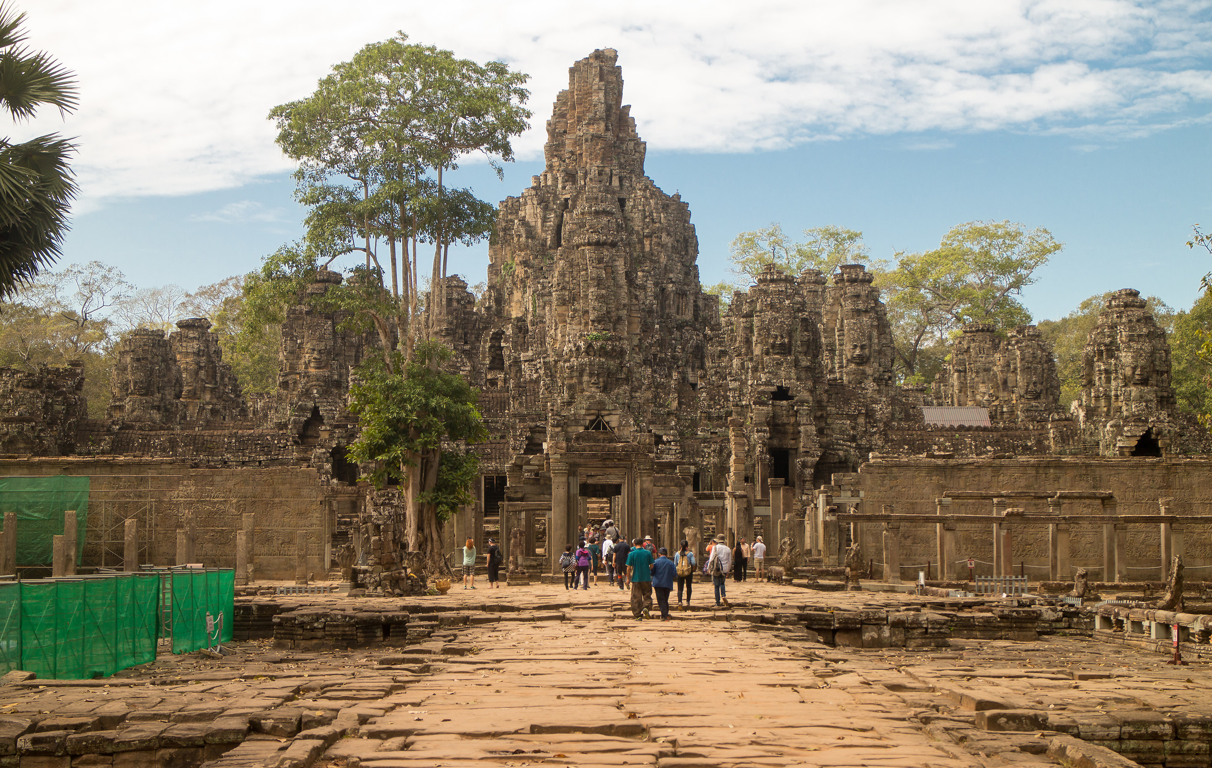 In front of the Angkor thom