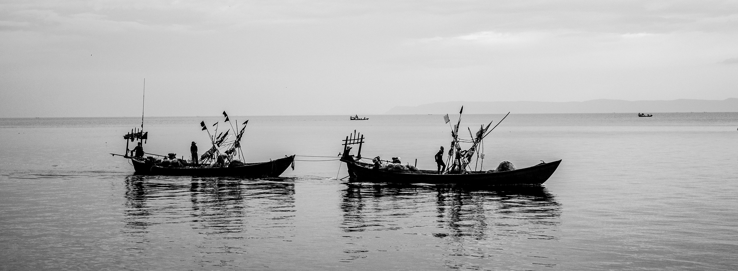 Fishermen on the sea Kep
