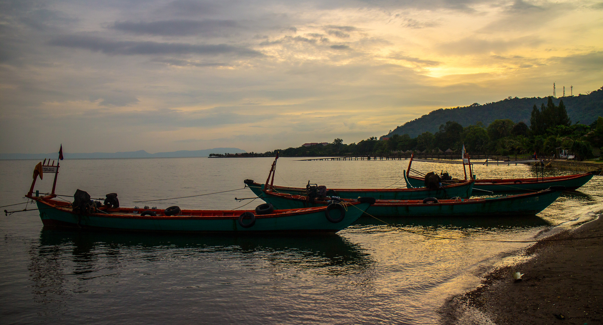Mooring before nightfall