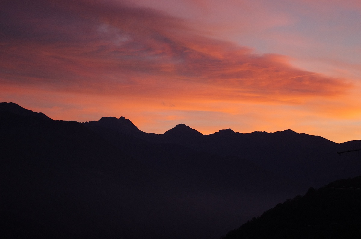 Tramonto dal balcone di casa...