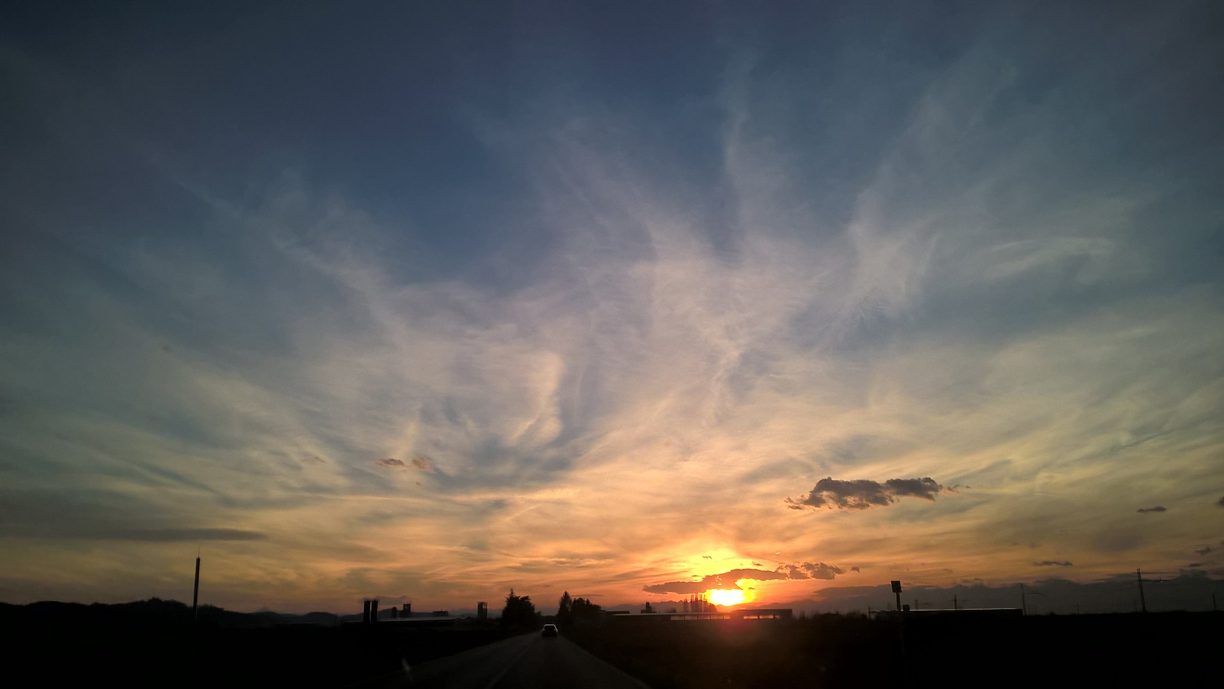 Pollution of the sky over Turin