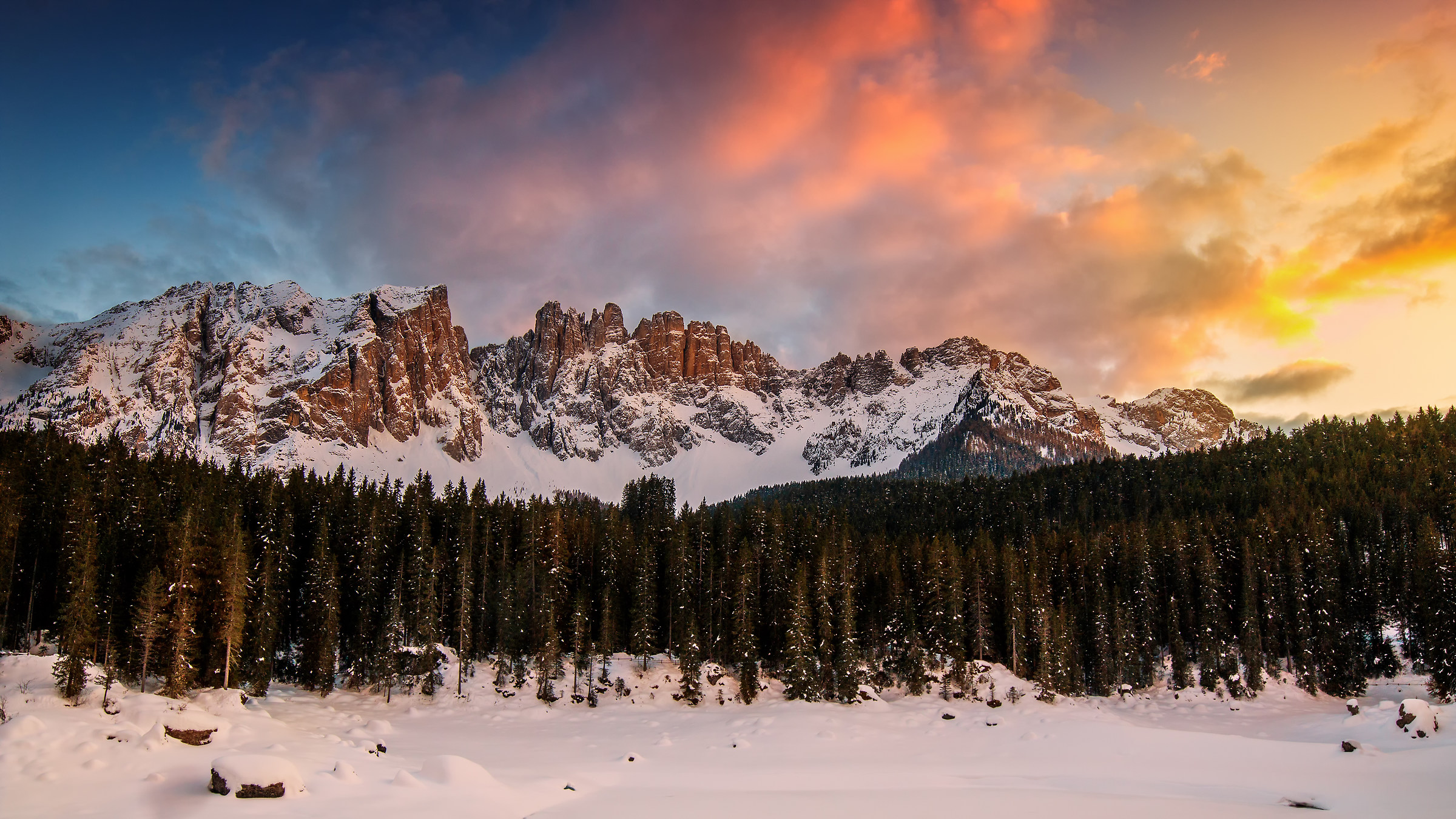 Sunset Lake Carezza