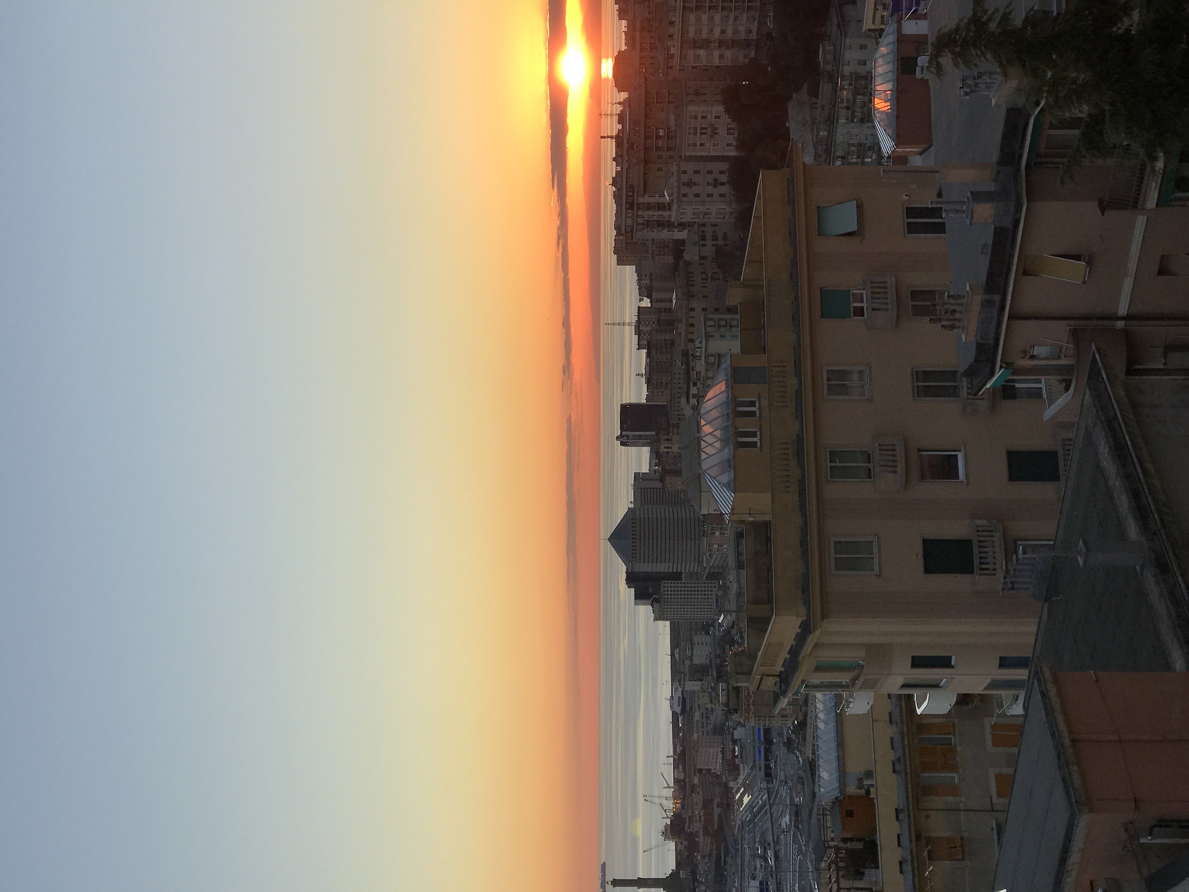 Genova in the sunset