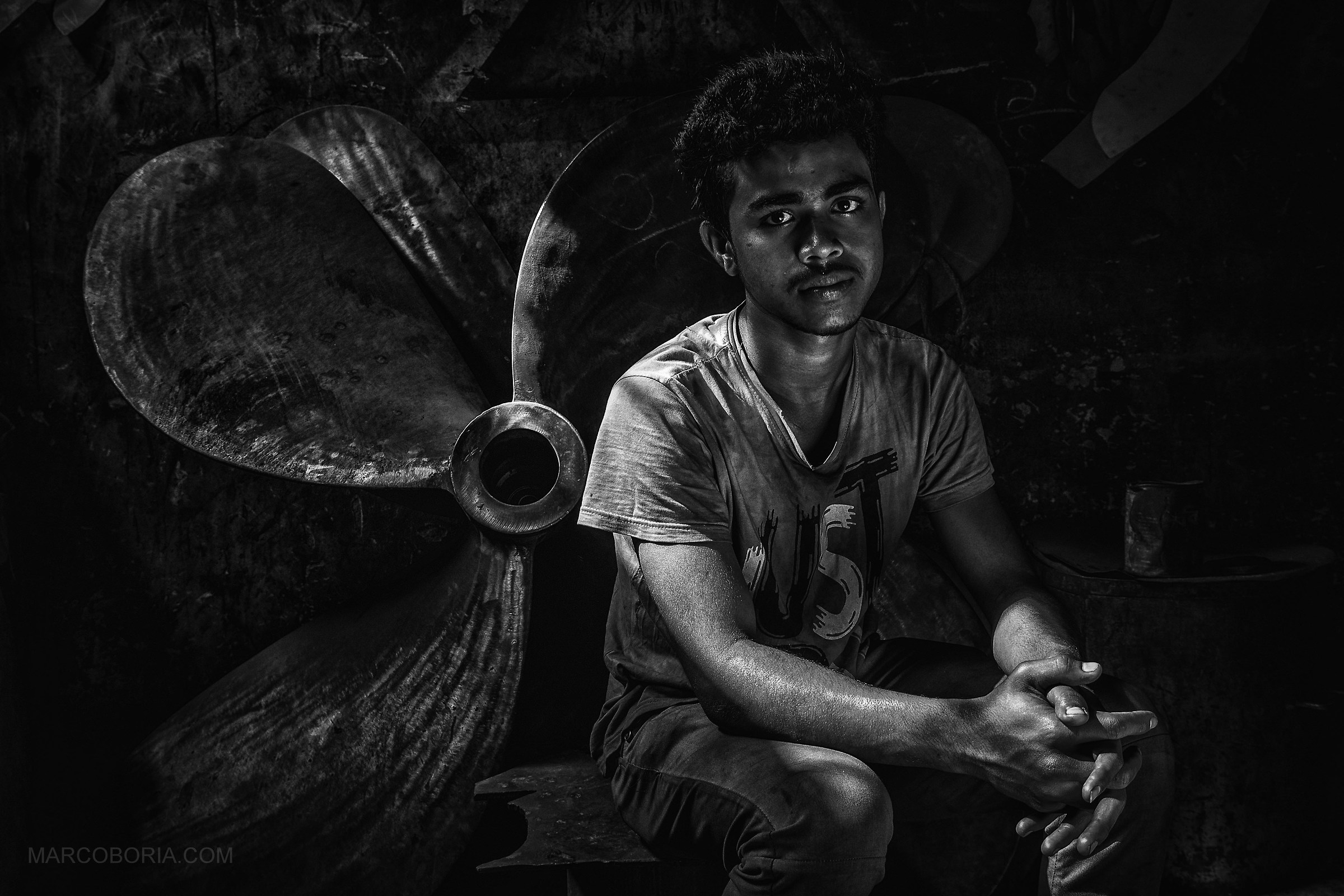 portrait of young worker