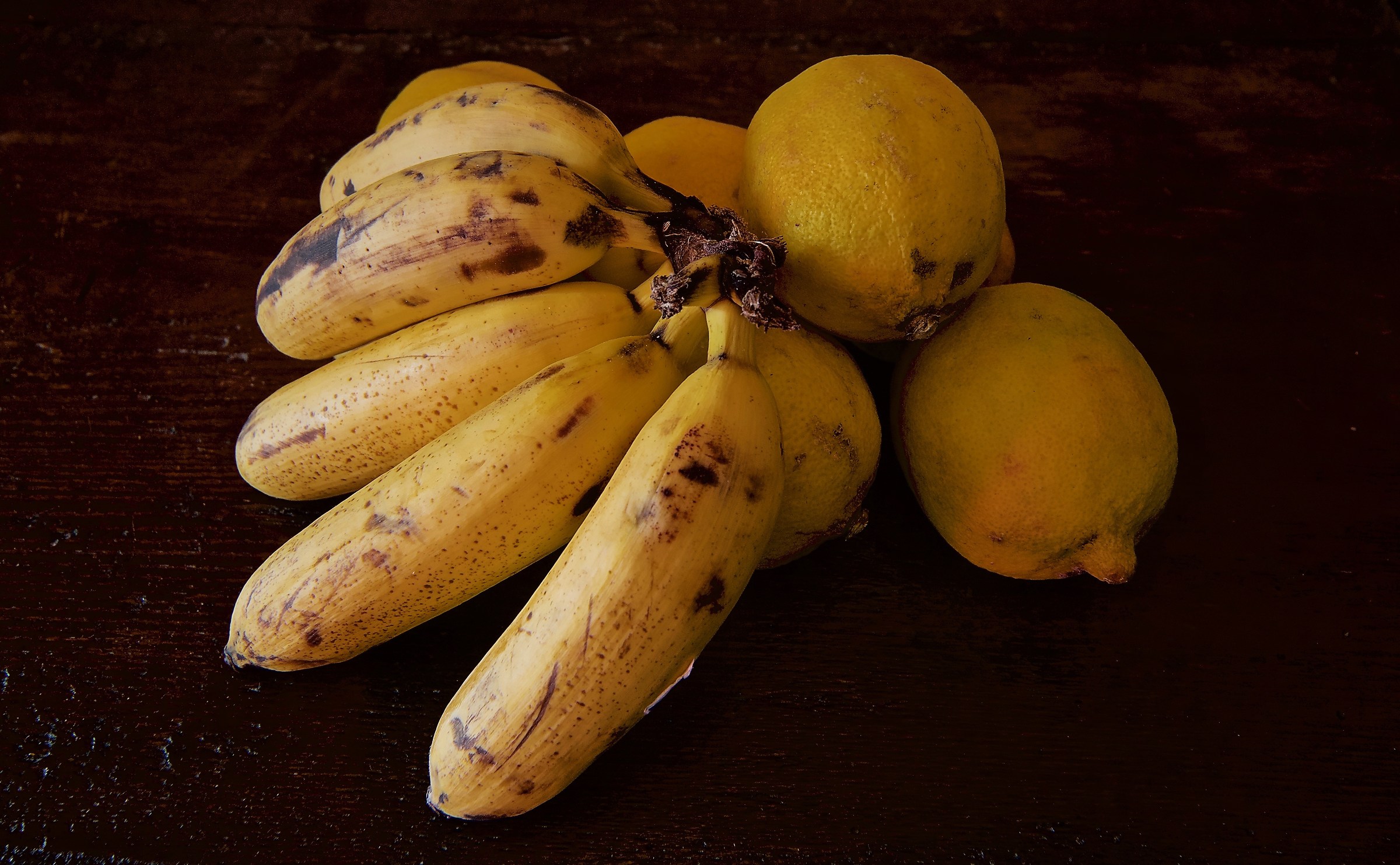 bananas and lemons, yellow plant