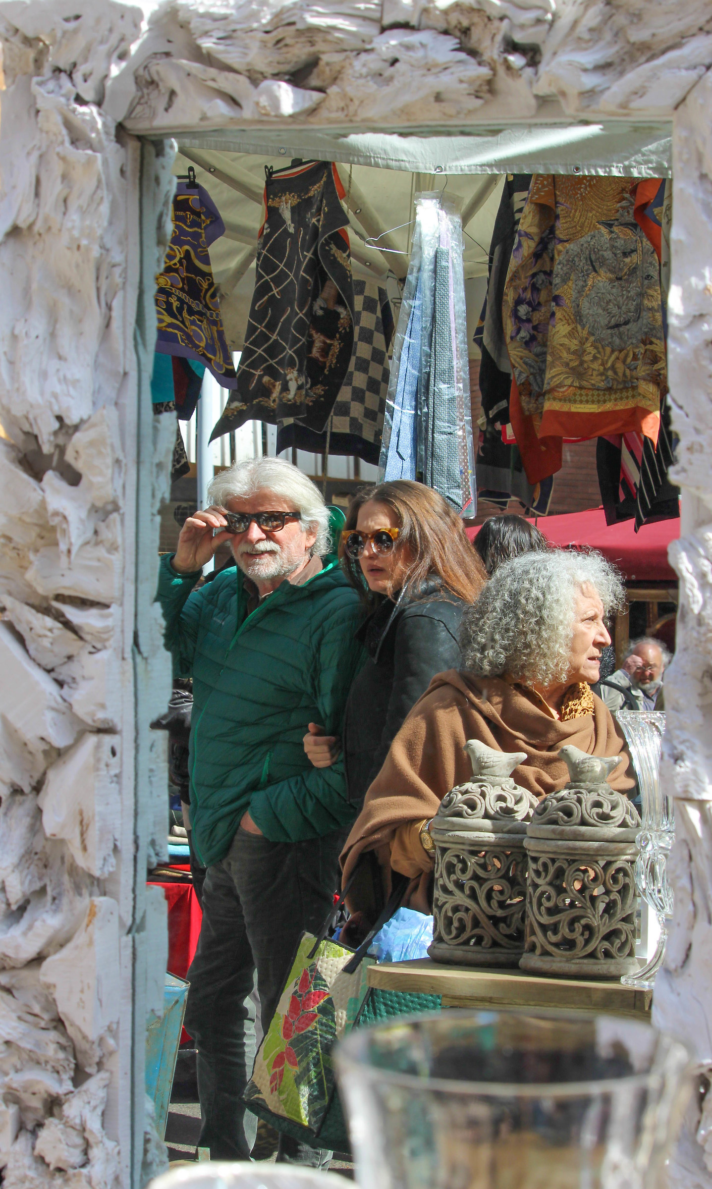 in the mirror reflections