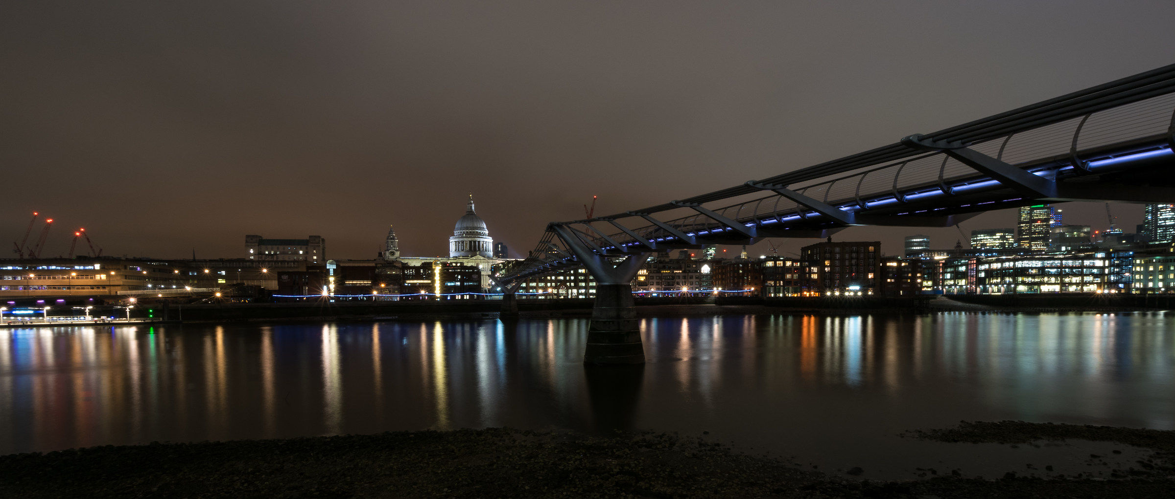 St Paul's And The Millennium Bridge After Dark