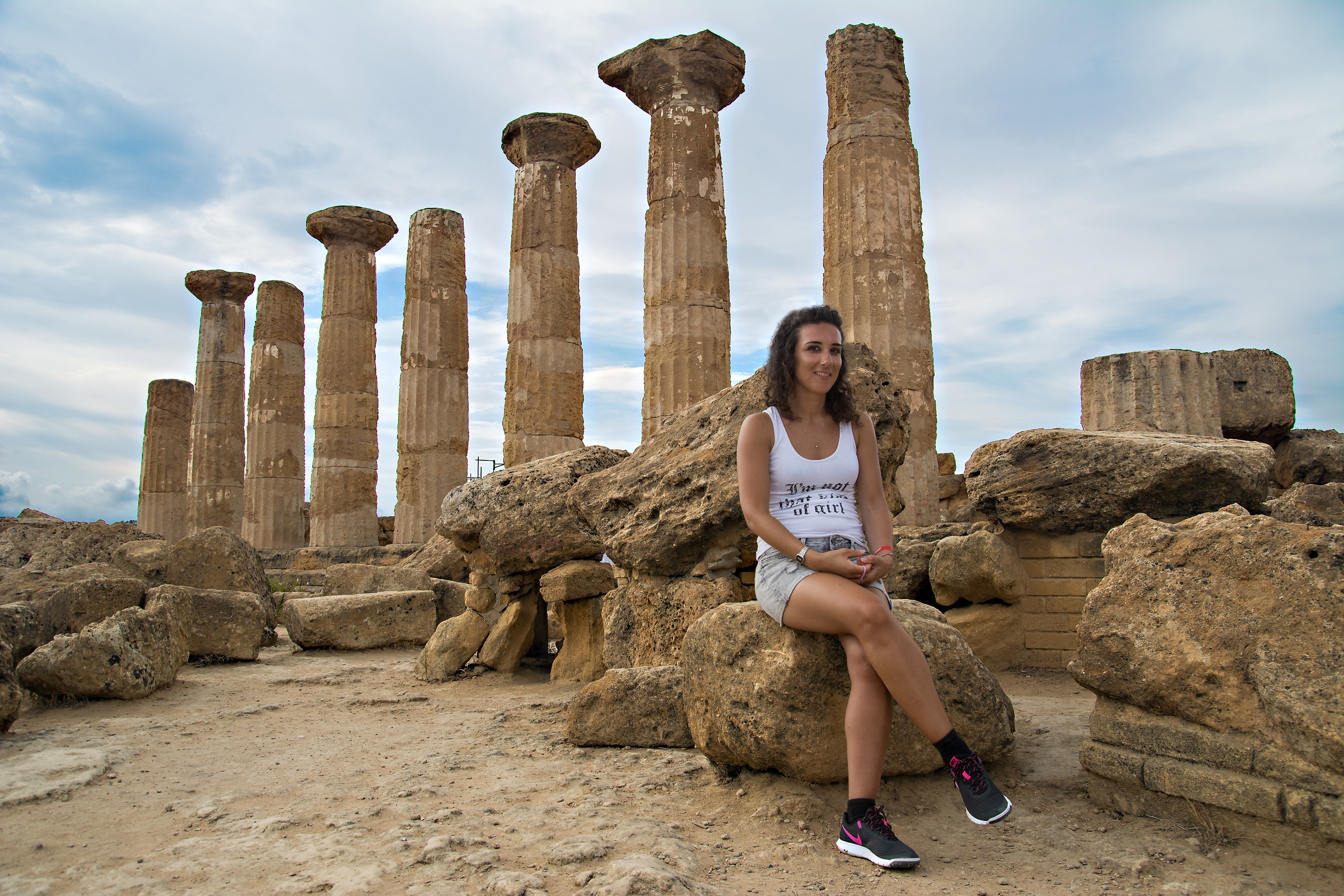Ammirando la valle dei templi di Agrigento