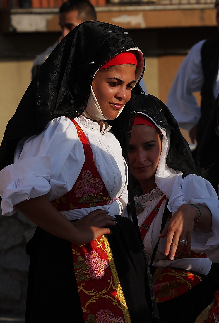 Girl in costume Sardinian