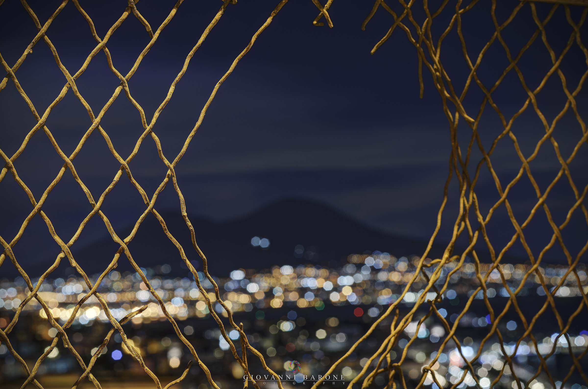 Naples and the Vesuvius seen across a network