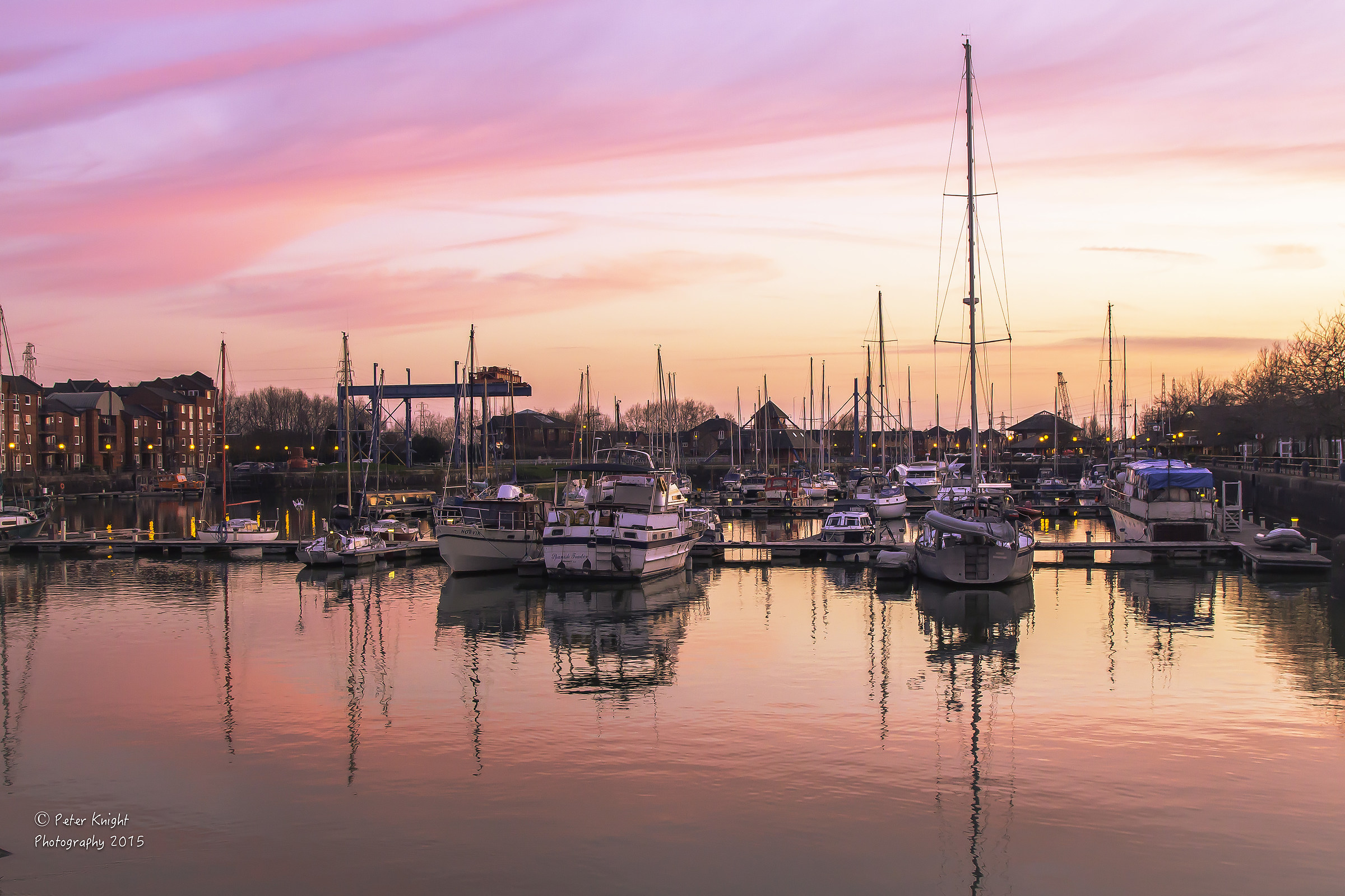 Preston Marina sunset