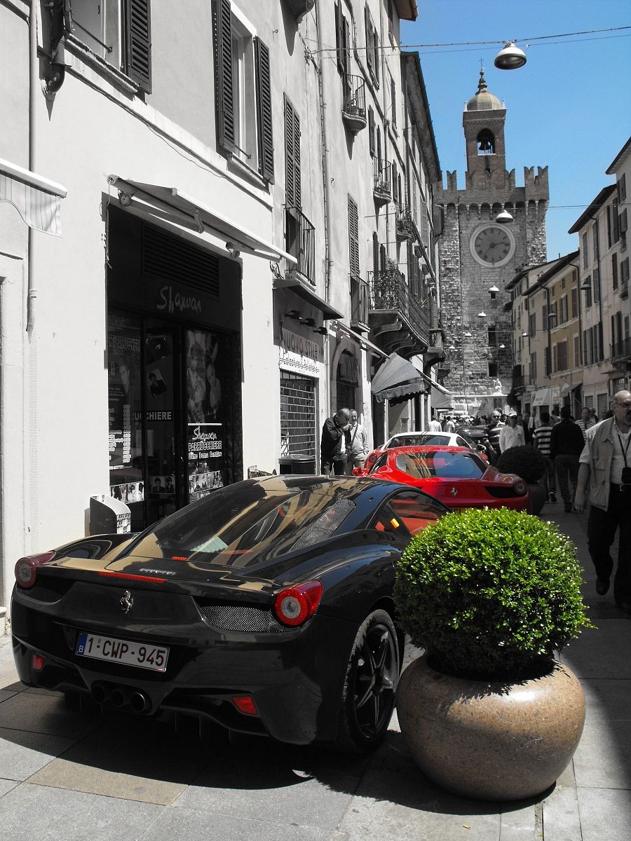 Ferrari in Brescia During Rally Mille Miglia