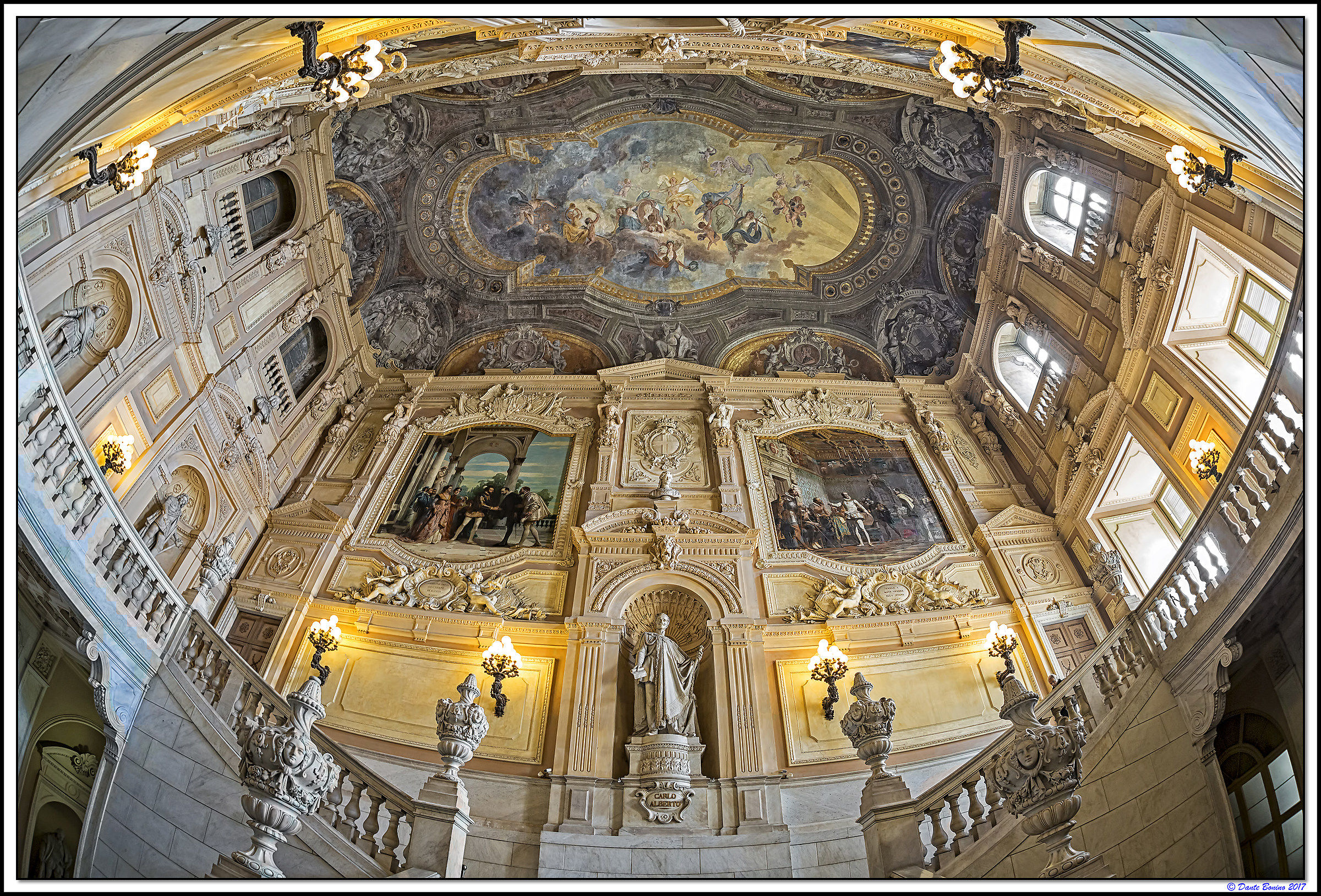 Grand staircase at 180 °