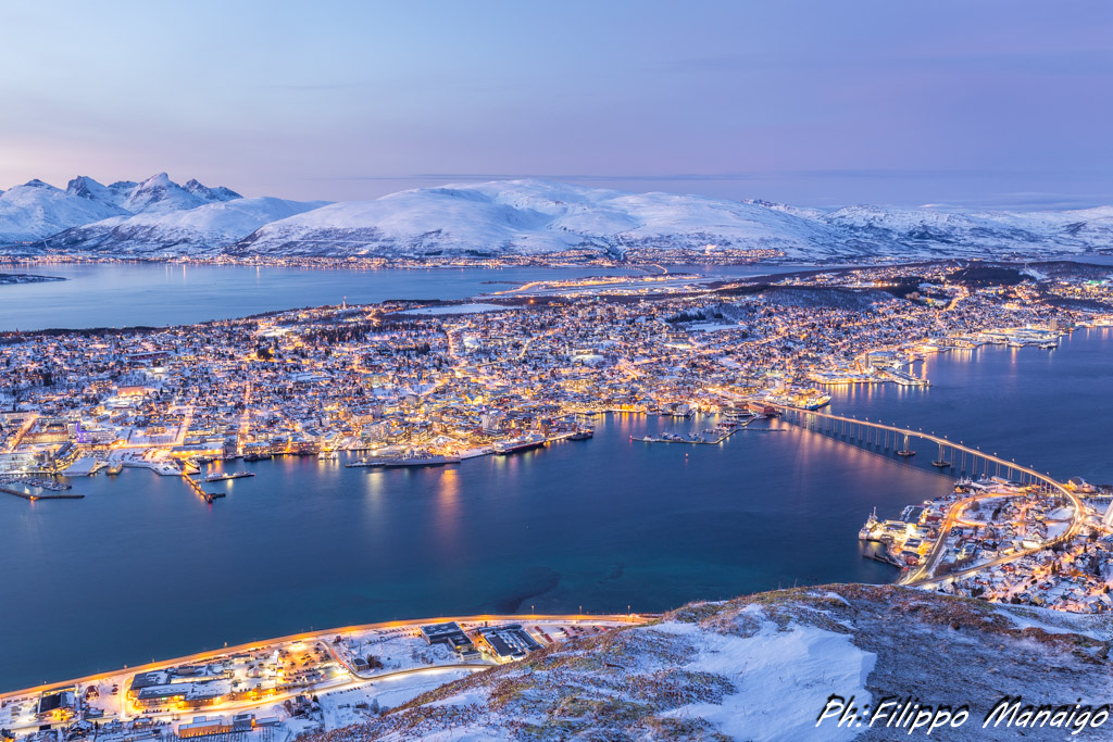 L'ora blu a Tromso lo scorso febbraio