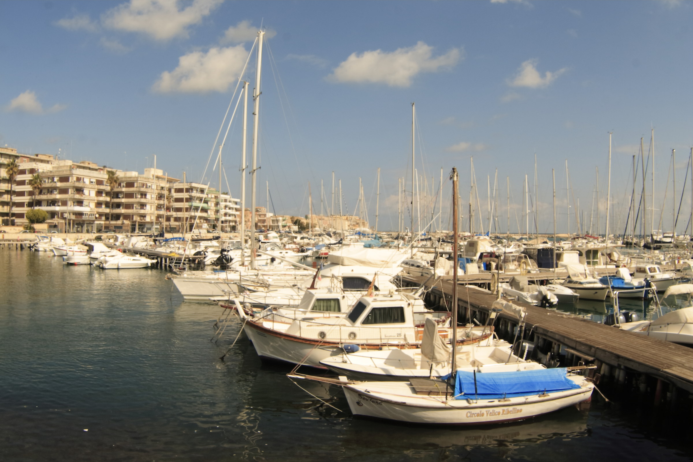 Boats on the little harbor.