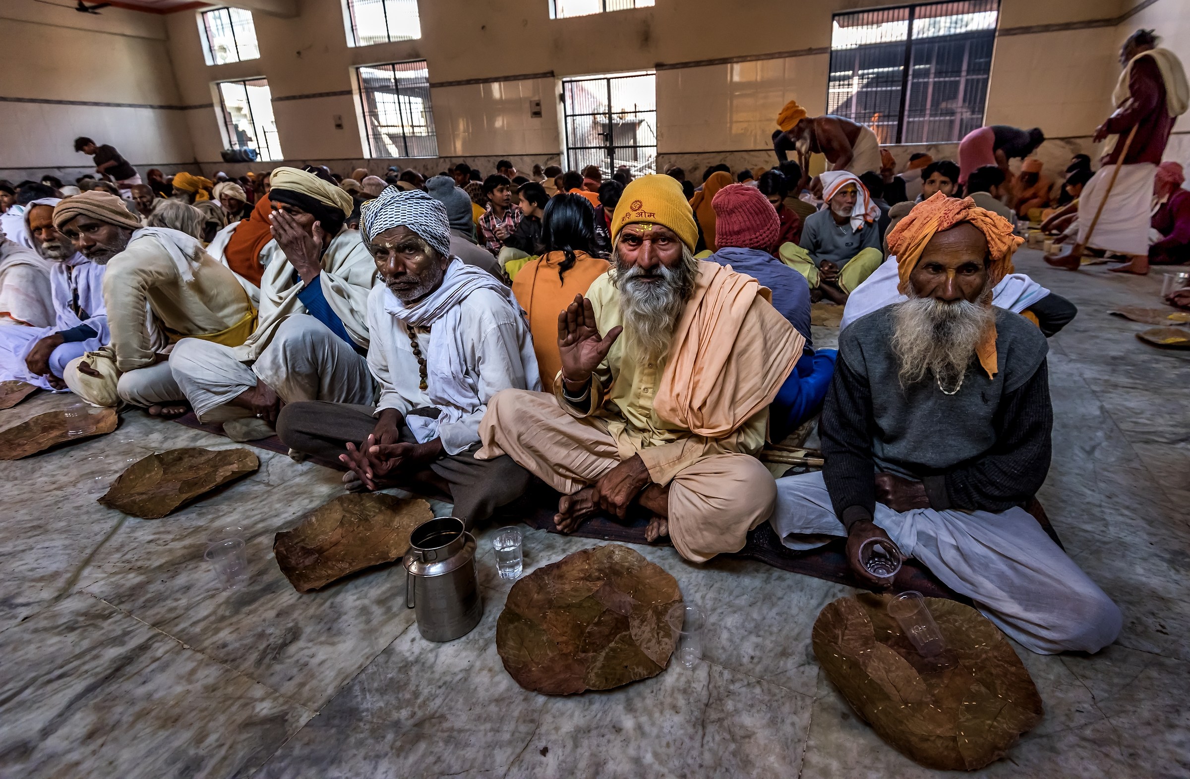 Uttar Pradesh 2017 - Nella grande mensa a Vrindavan