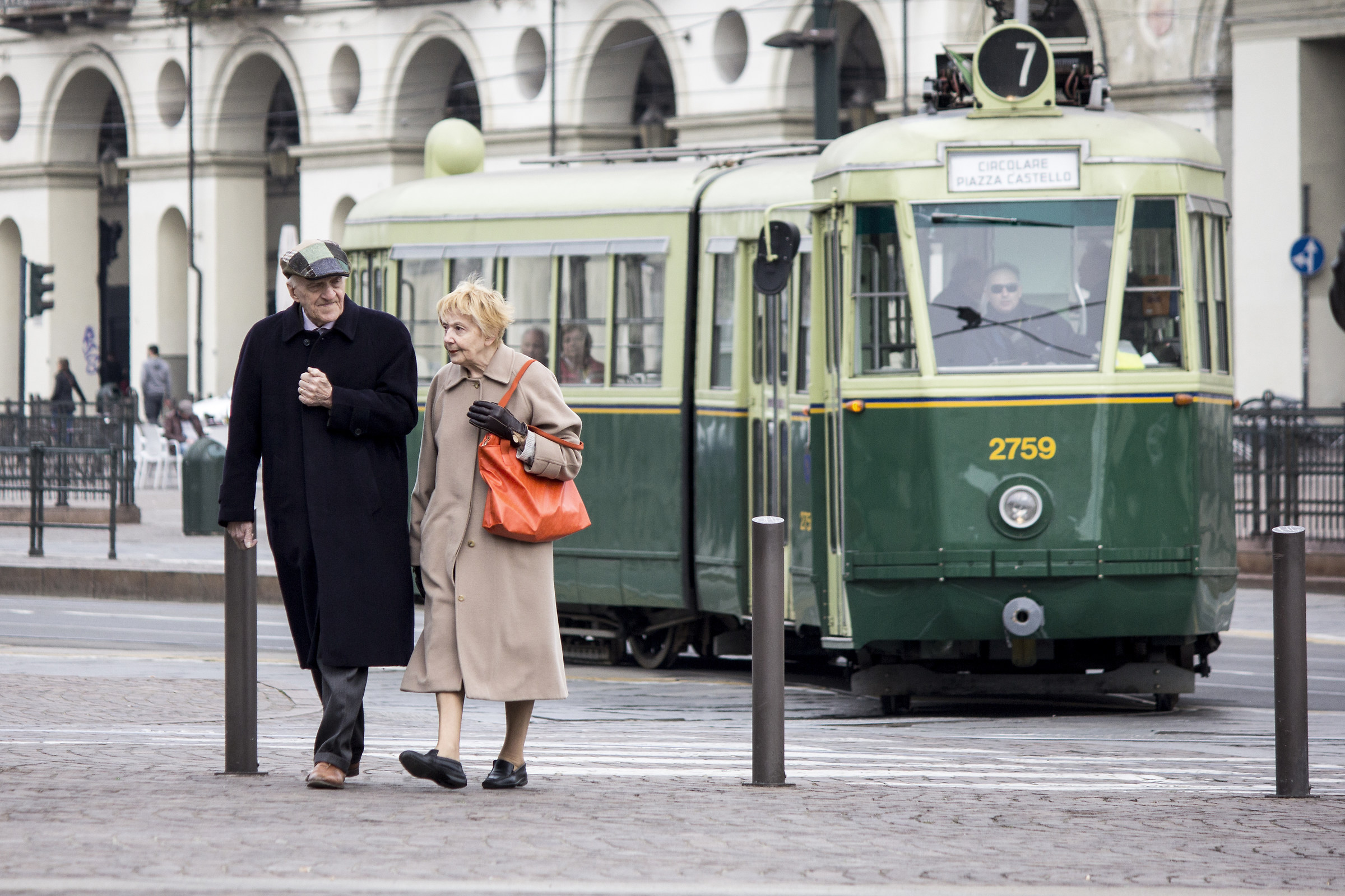 Old couple & Tram