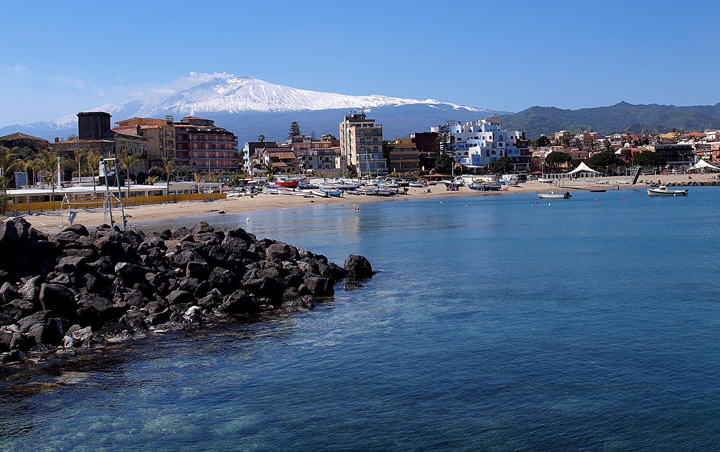 Etna view from Naxos.