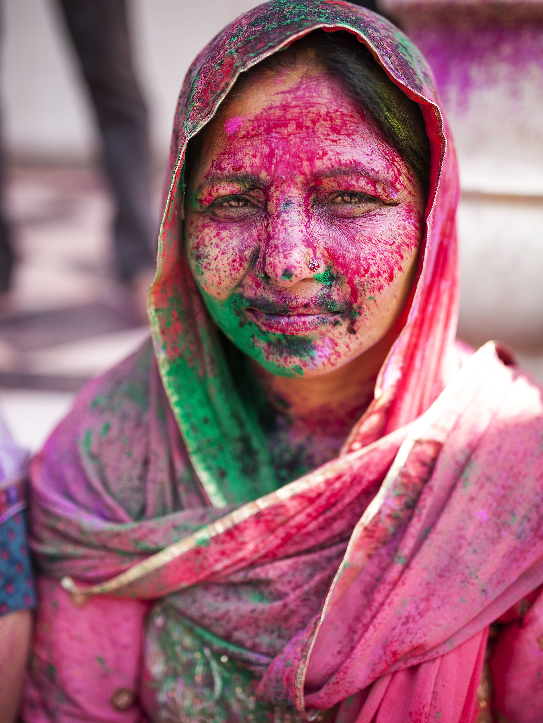 Holi portrait