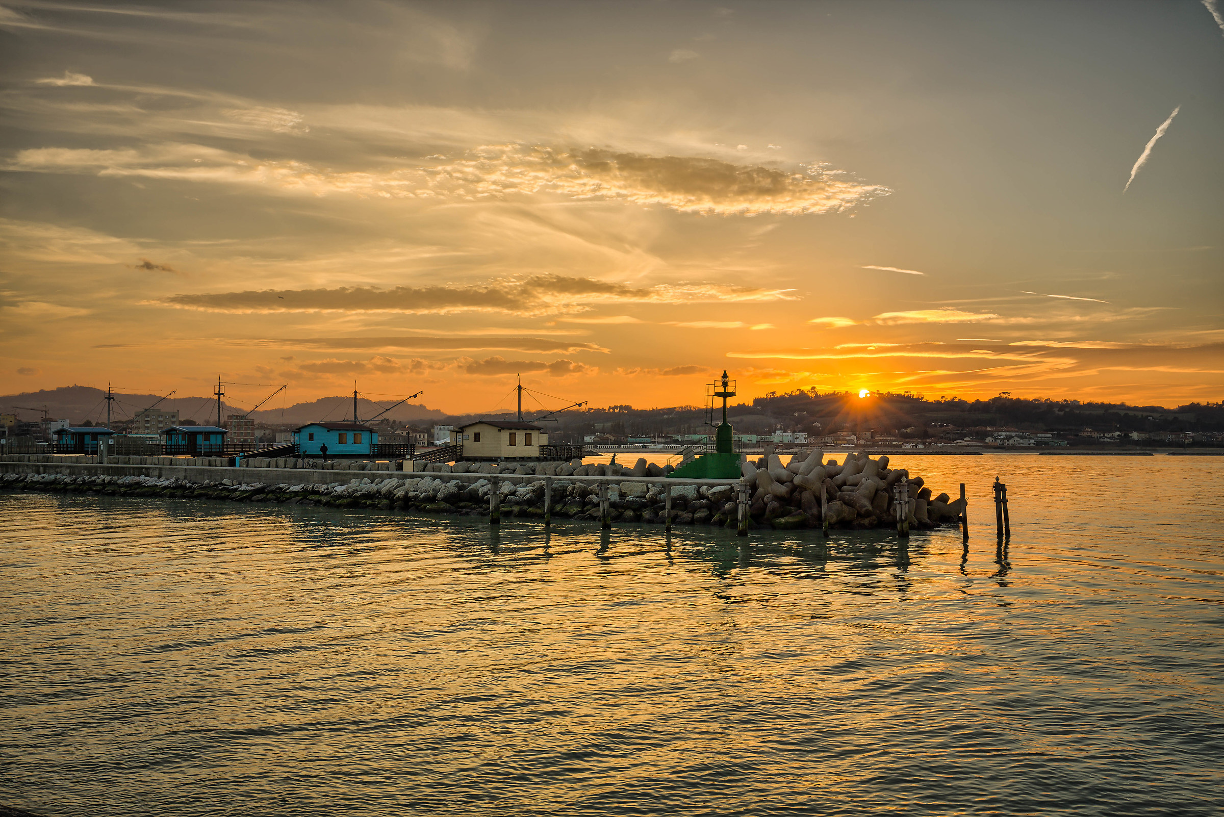 Sunset on the west pier