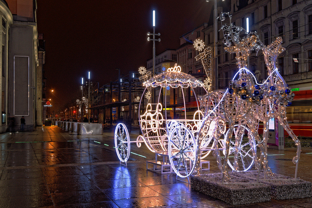 Katowice świateczny wieczór