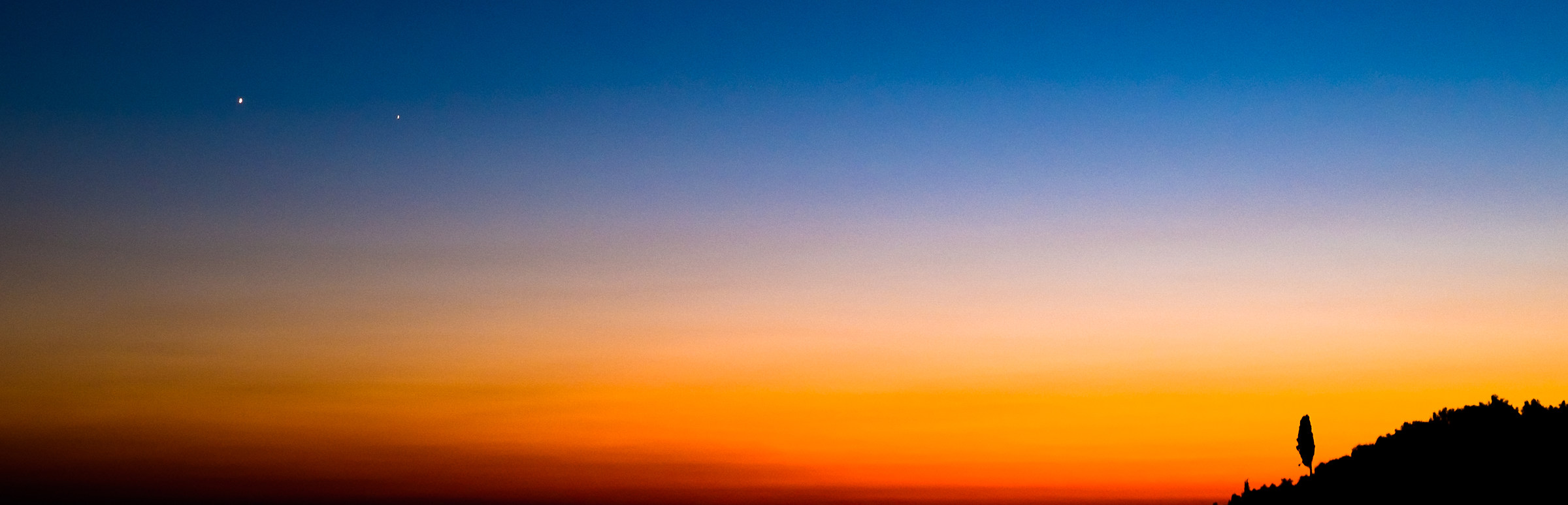 Giove, Venere e il Cipresso Solitario