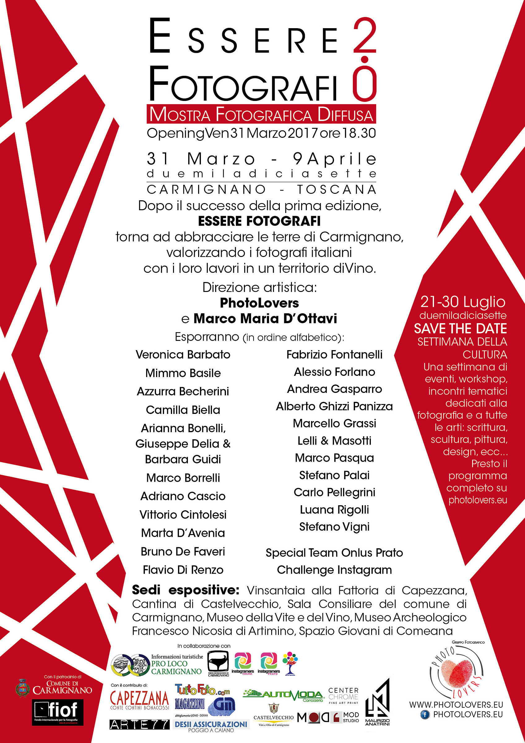 Esposizione a Carmignano, Prato al 31 Marzo al 9 aprile