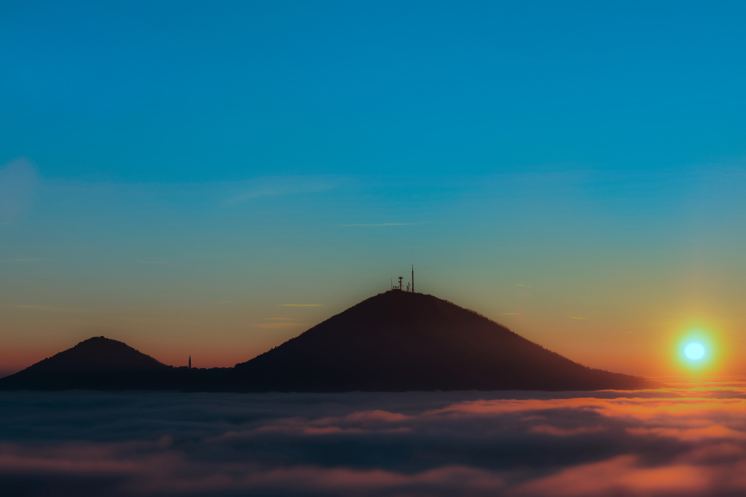 Sunset on the hills Hills