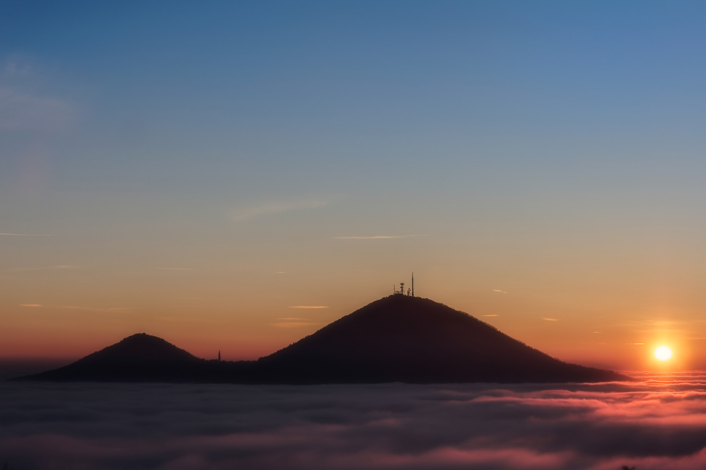 Sunset on the hills Hills