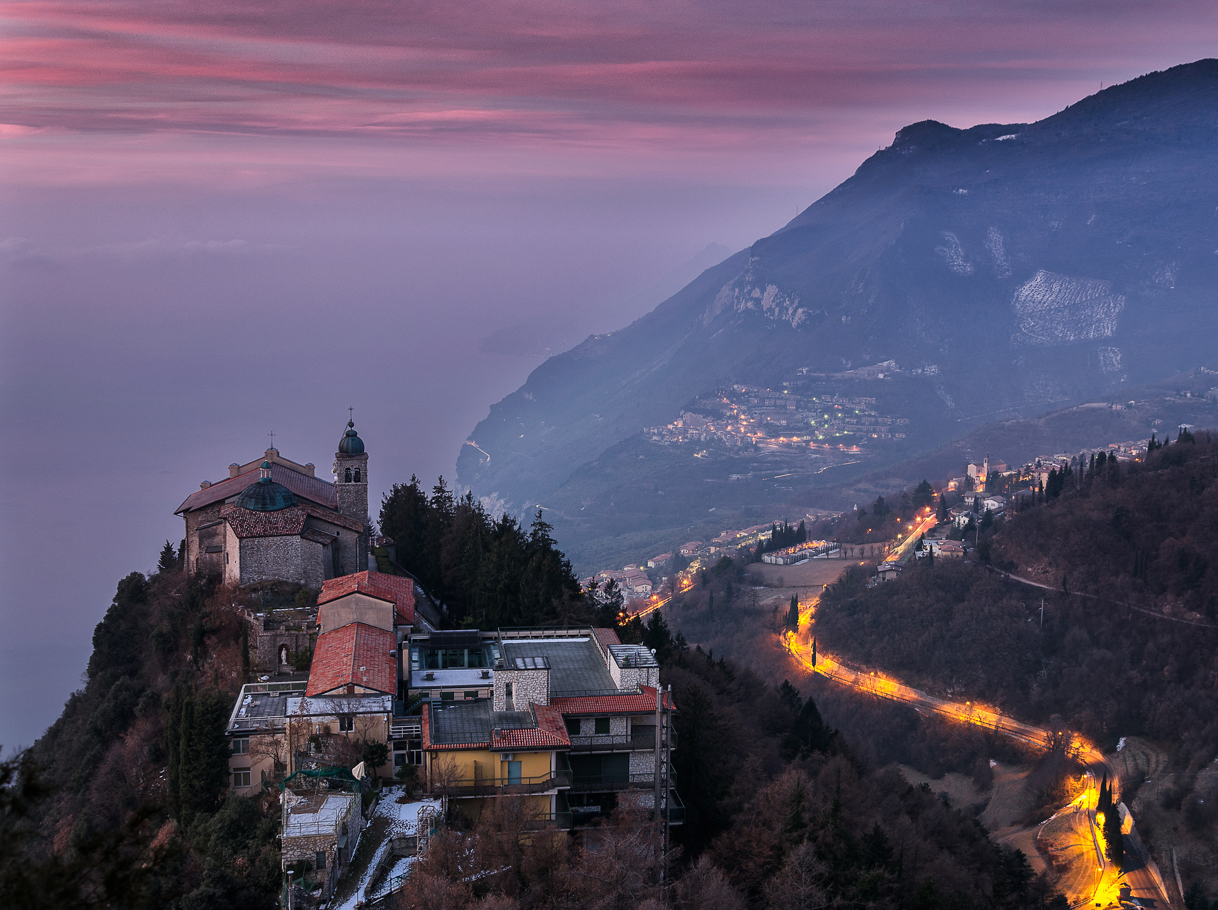 Alba hermitage of motecastello on Lake Garda