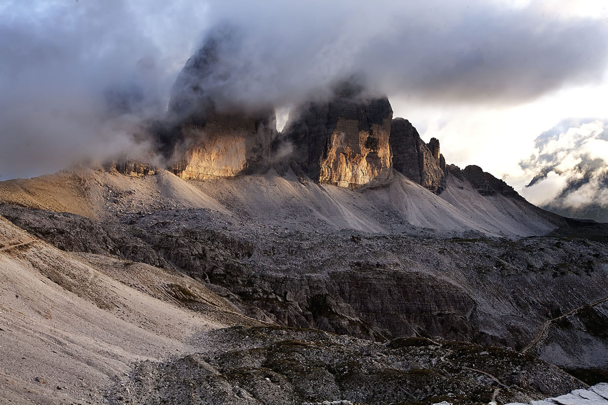 Three Peaks at sunset