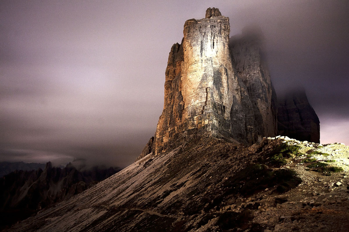 Reflection of the torch on top