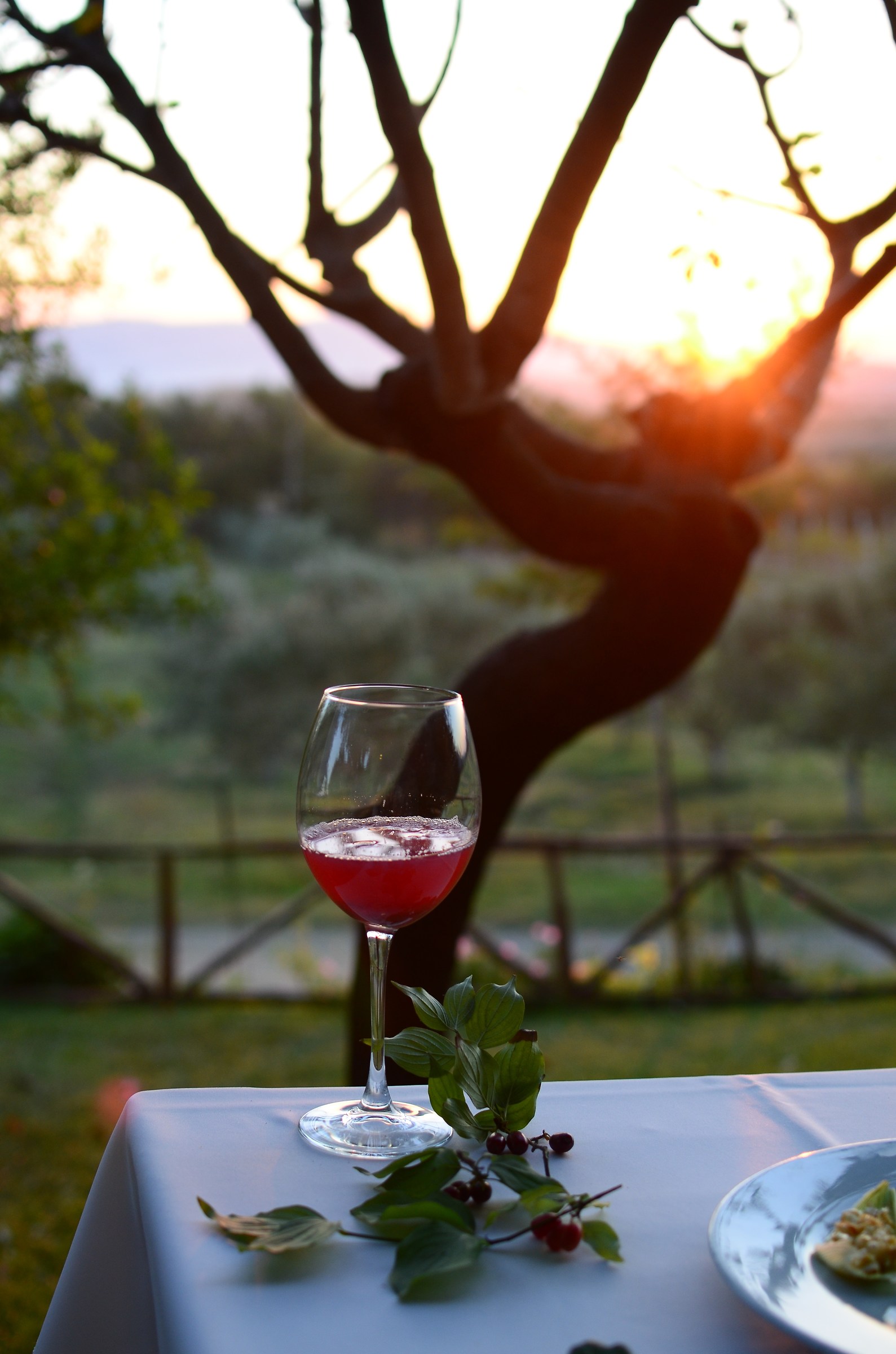 Bicchiere al tramonto