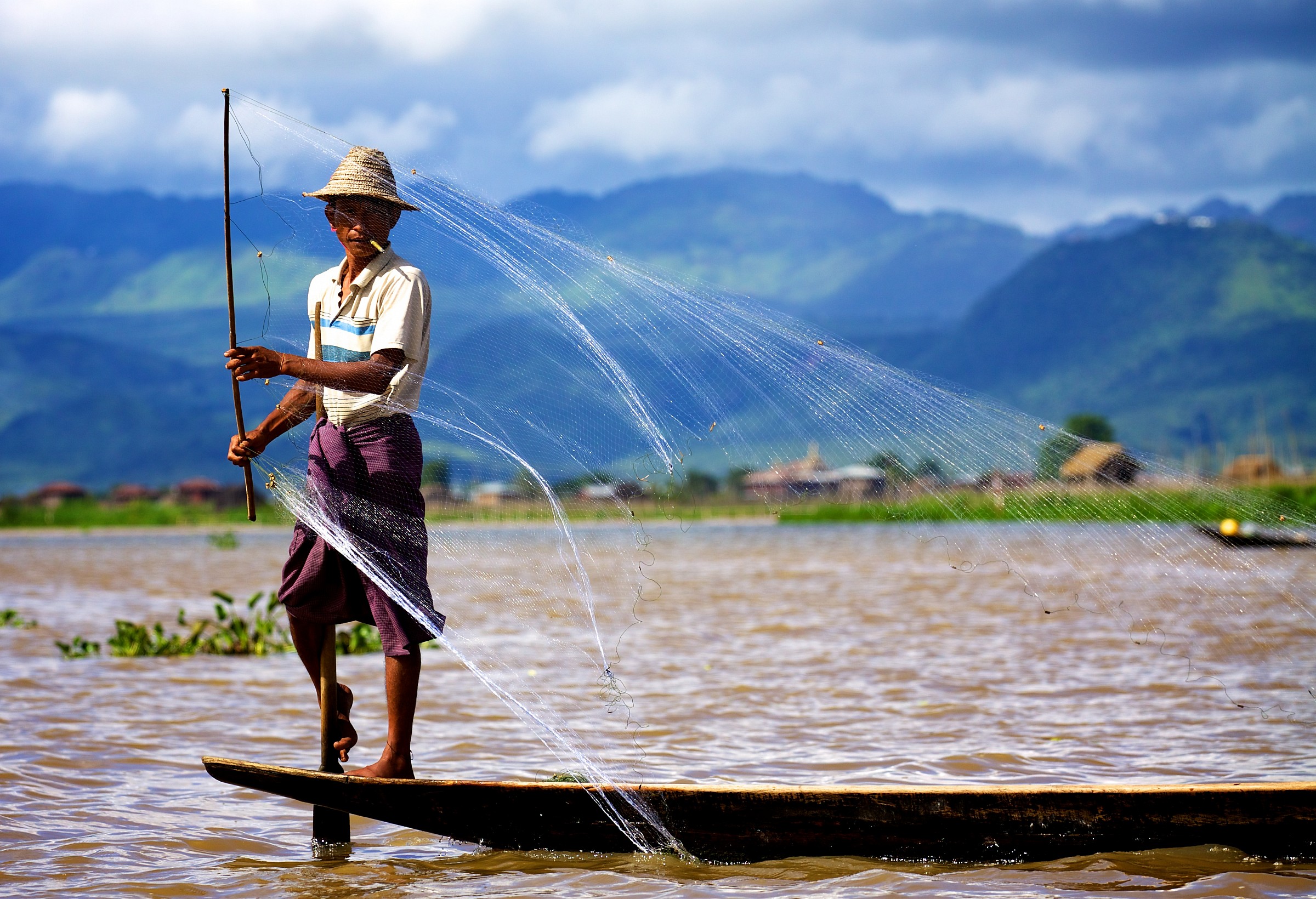 Birmania - Pescatore al lago Inle