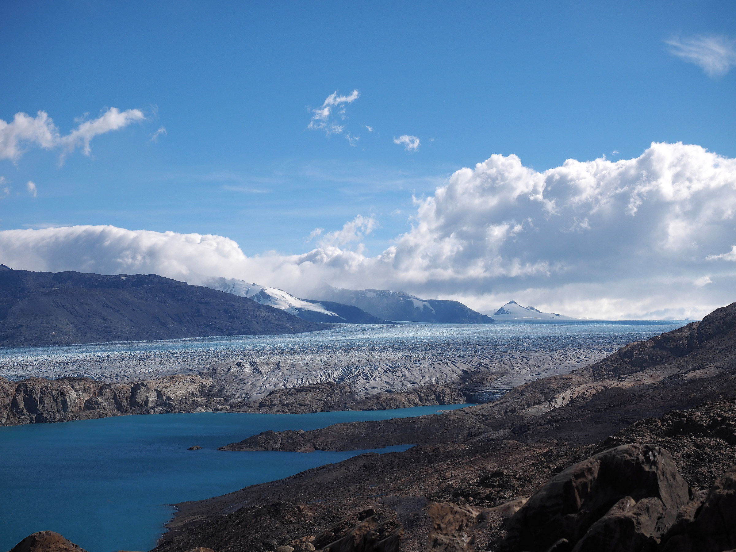 Parque Los Glaceres. Campo de hielo. Upsala Glacier