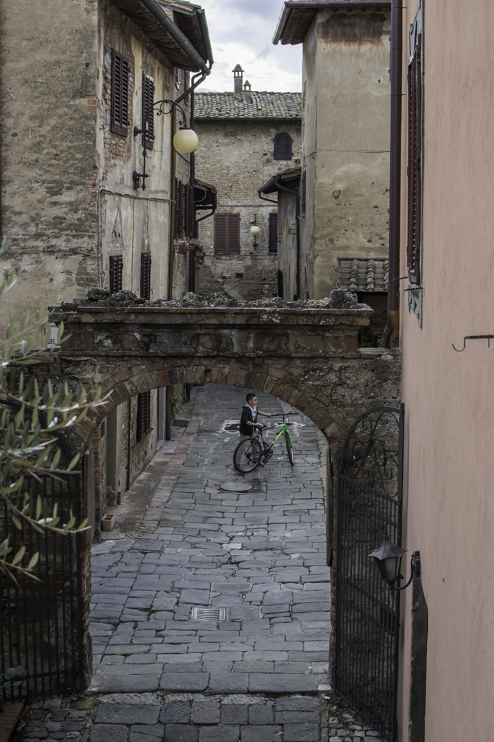 ...in bici nel centro storico