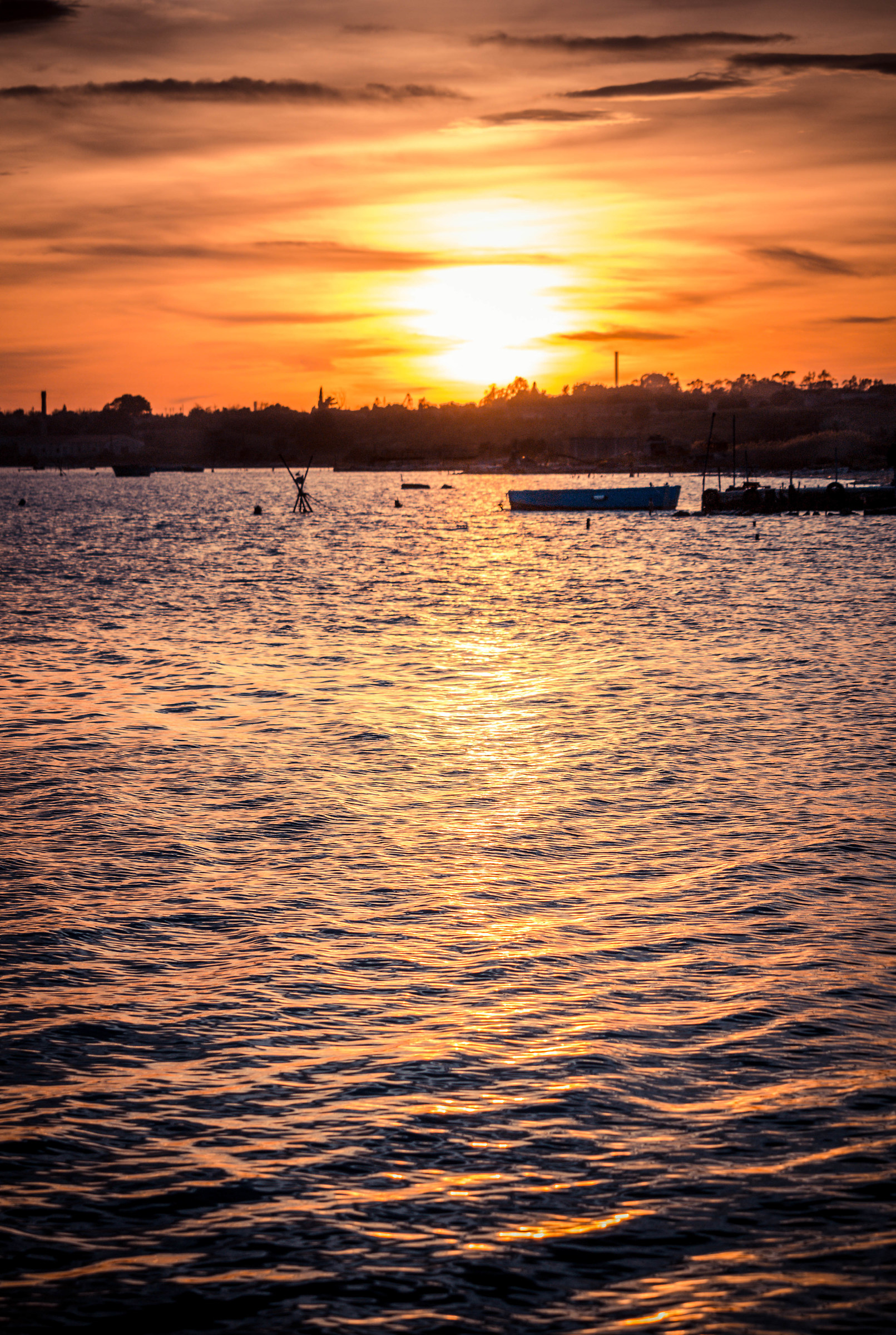 The sunset of the small mar (Taranto)