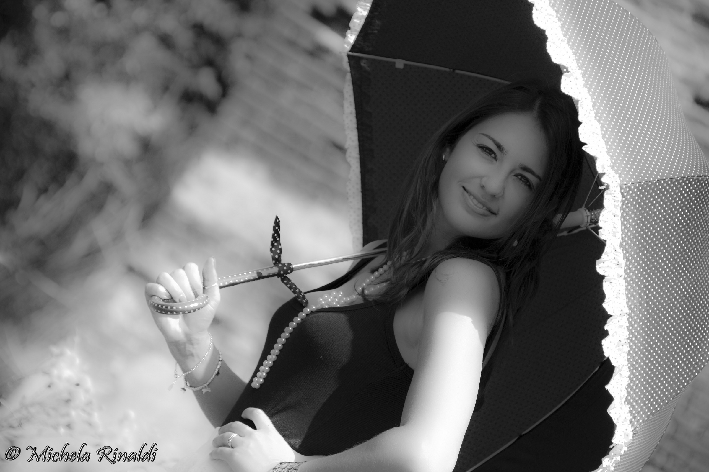 Valentina con l'ombrello