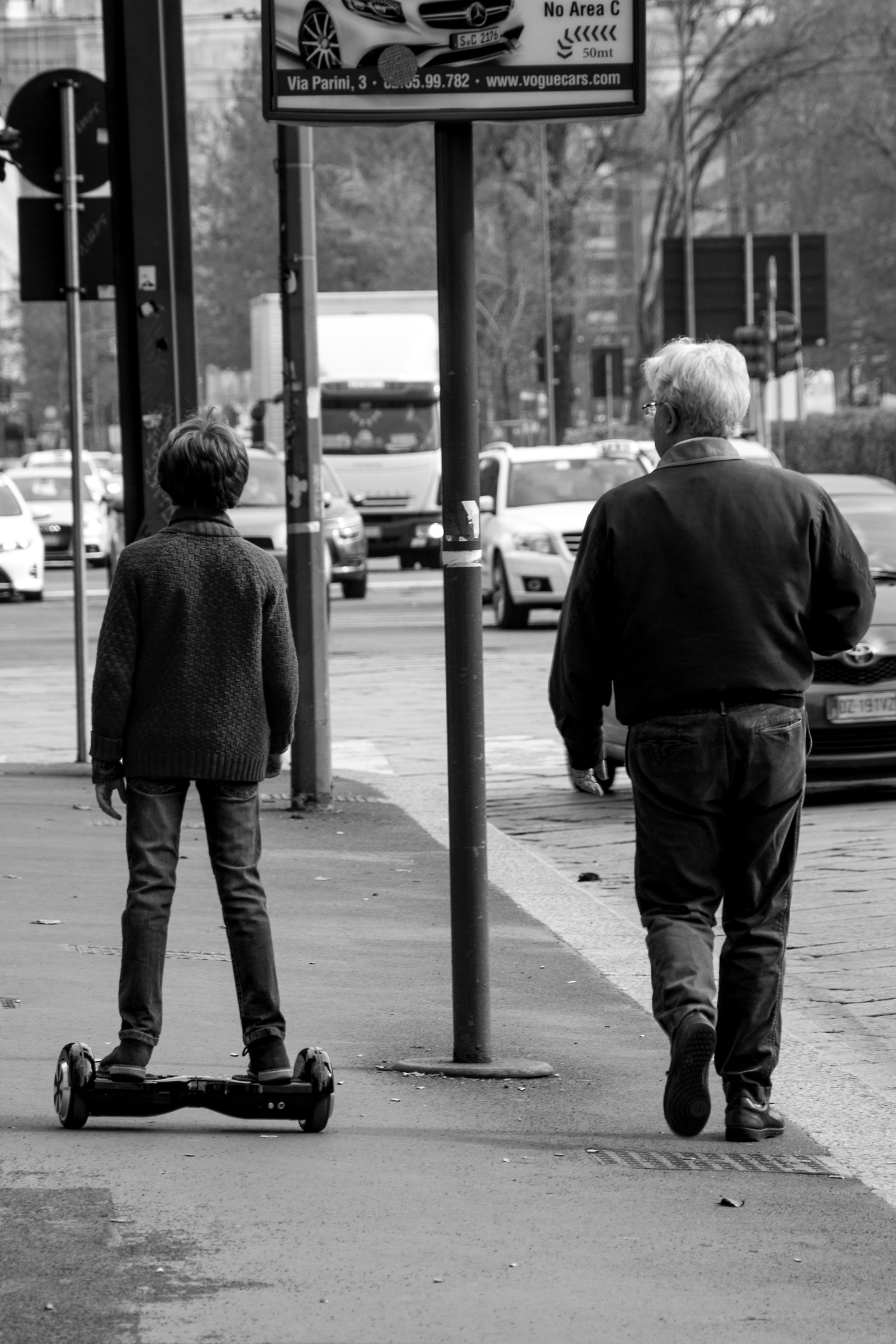 Four steps. Two wheels.