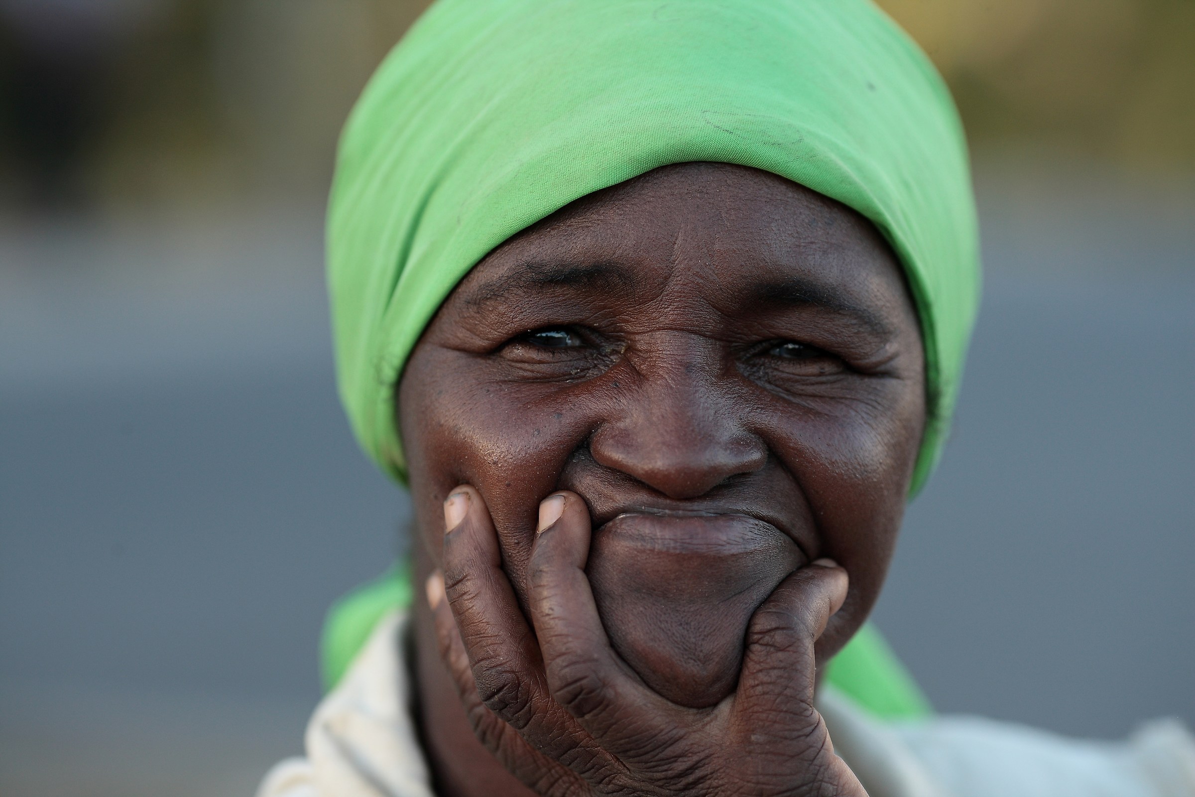 Portrait with green hats, Cuba