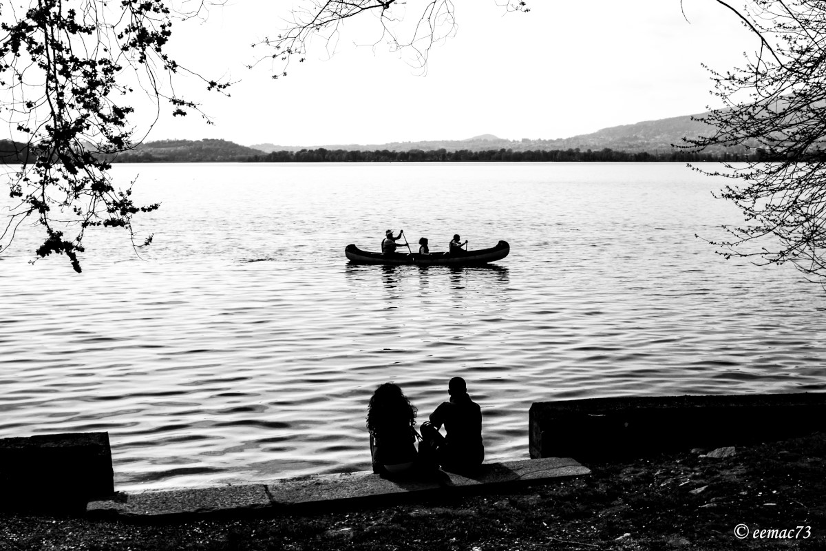 Il lago, fatica e relax...