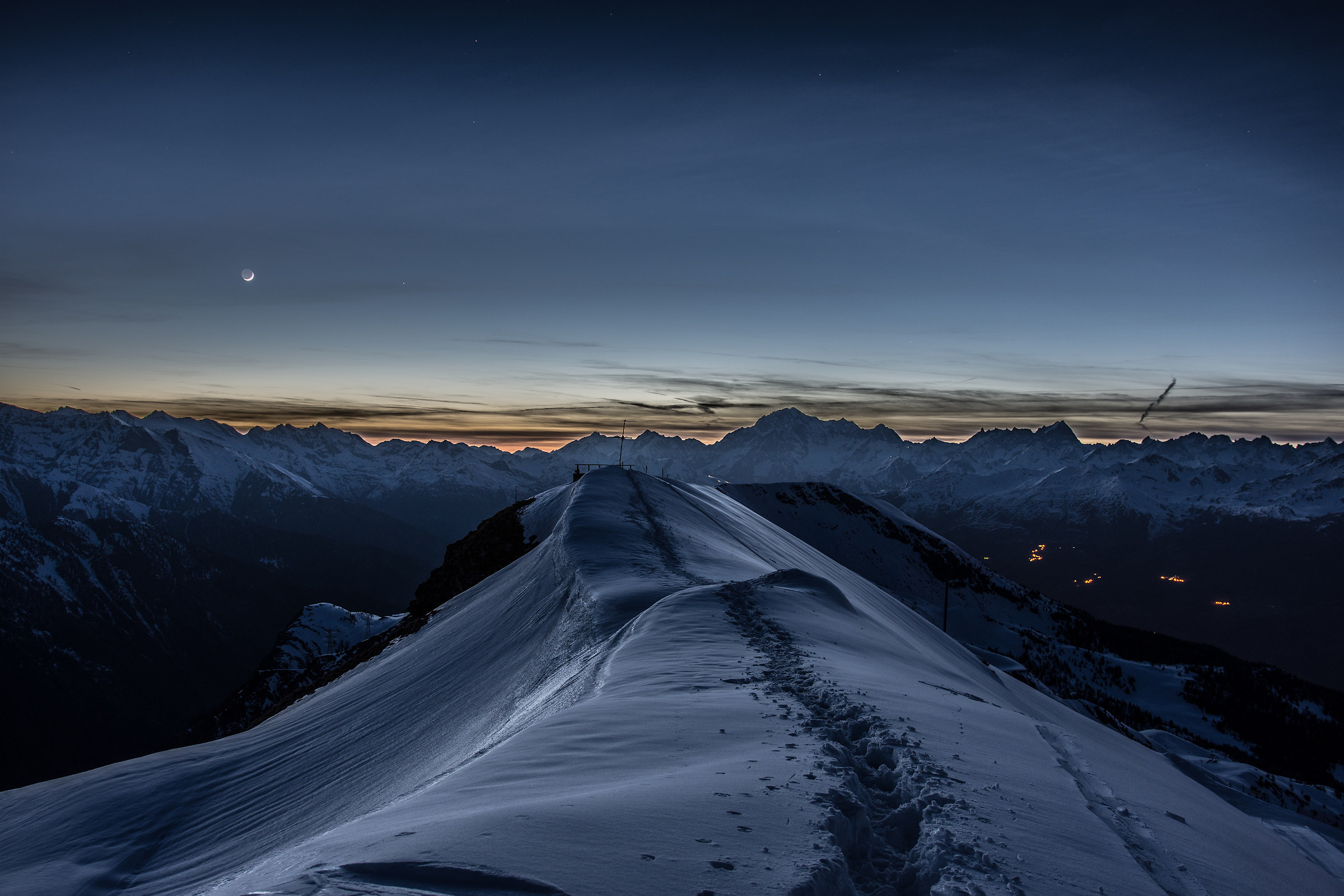 Ski mountaineering evening ...