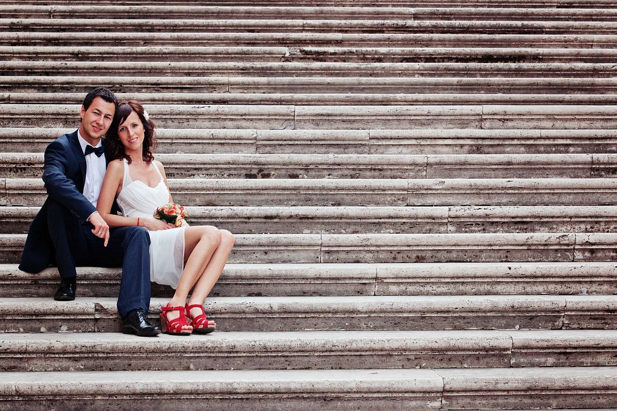 On the steps of Rome ...