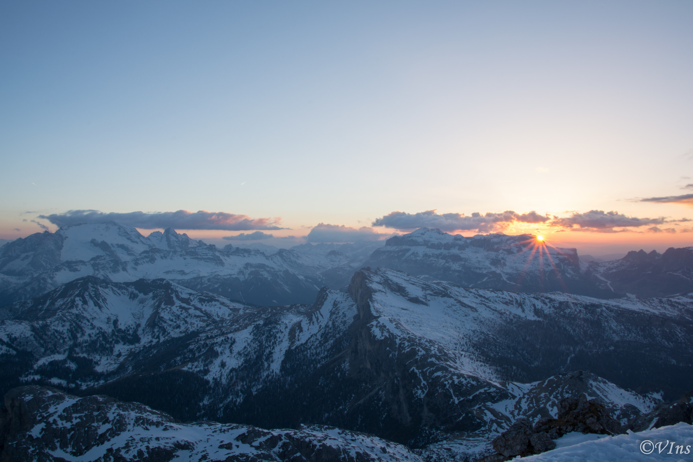 Tramonto dal monte Lagazuoi
